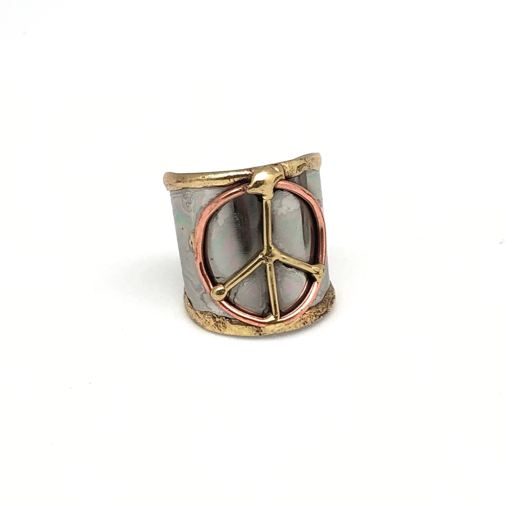 Mixed Metal Cuff Ring - ivyandlavyboutique Anju Jewelry