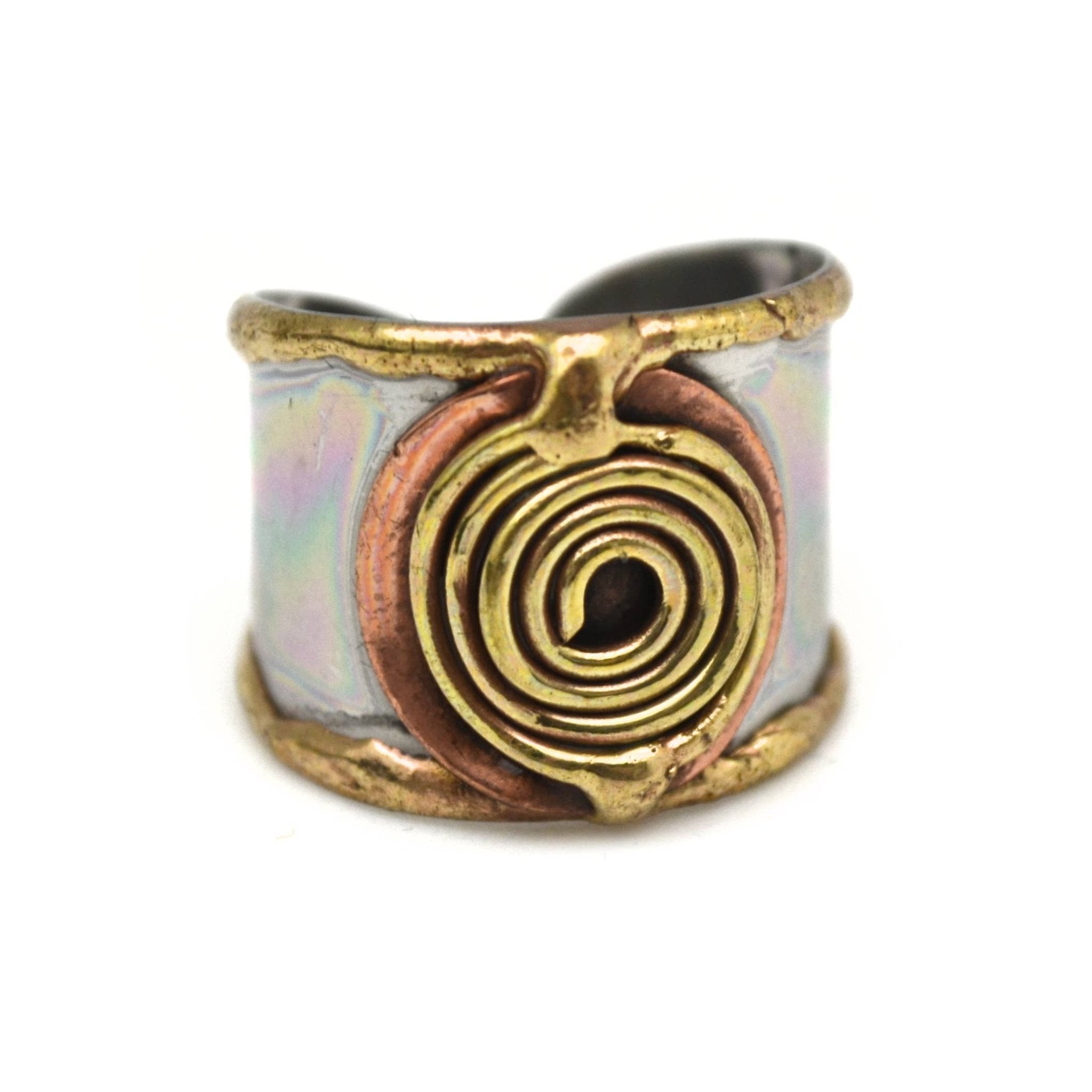 Mixed Metal Cuff Ring - ivyandlavyboutique Anju Jewelry