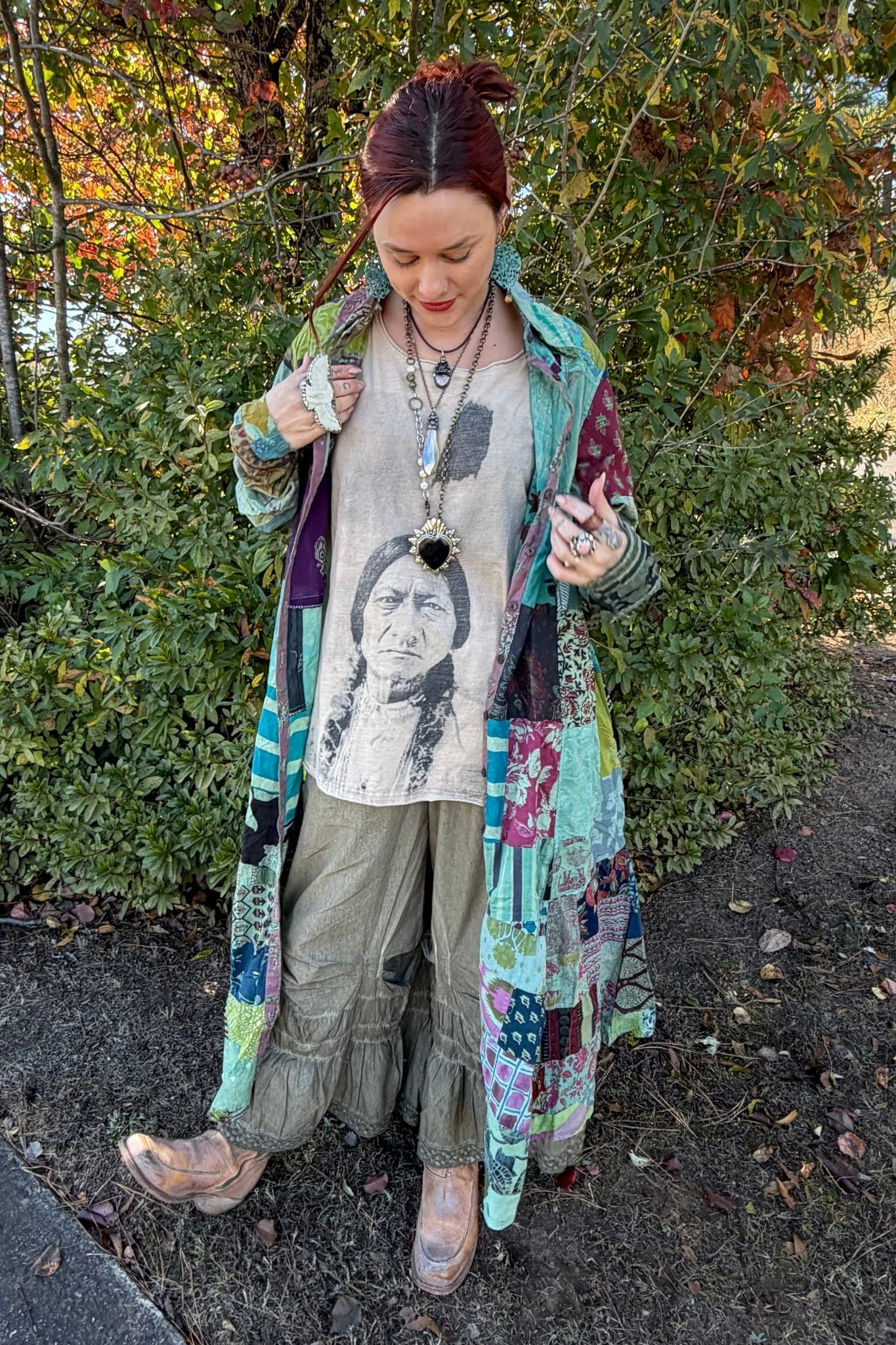 Mixed Up Patchwork Duster Dress - ivyandlavyboutique Jaded Gypsy