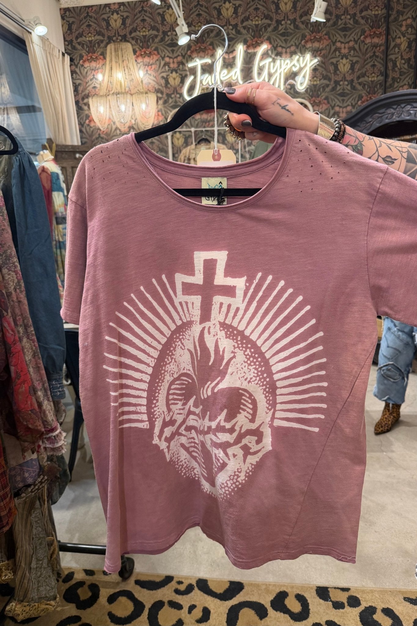 Moon Dance Tee in Cherished Heart - ivyandlavyboutique Jaded Gypsy