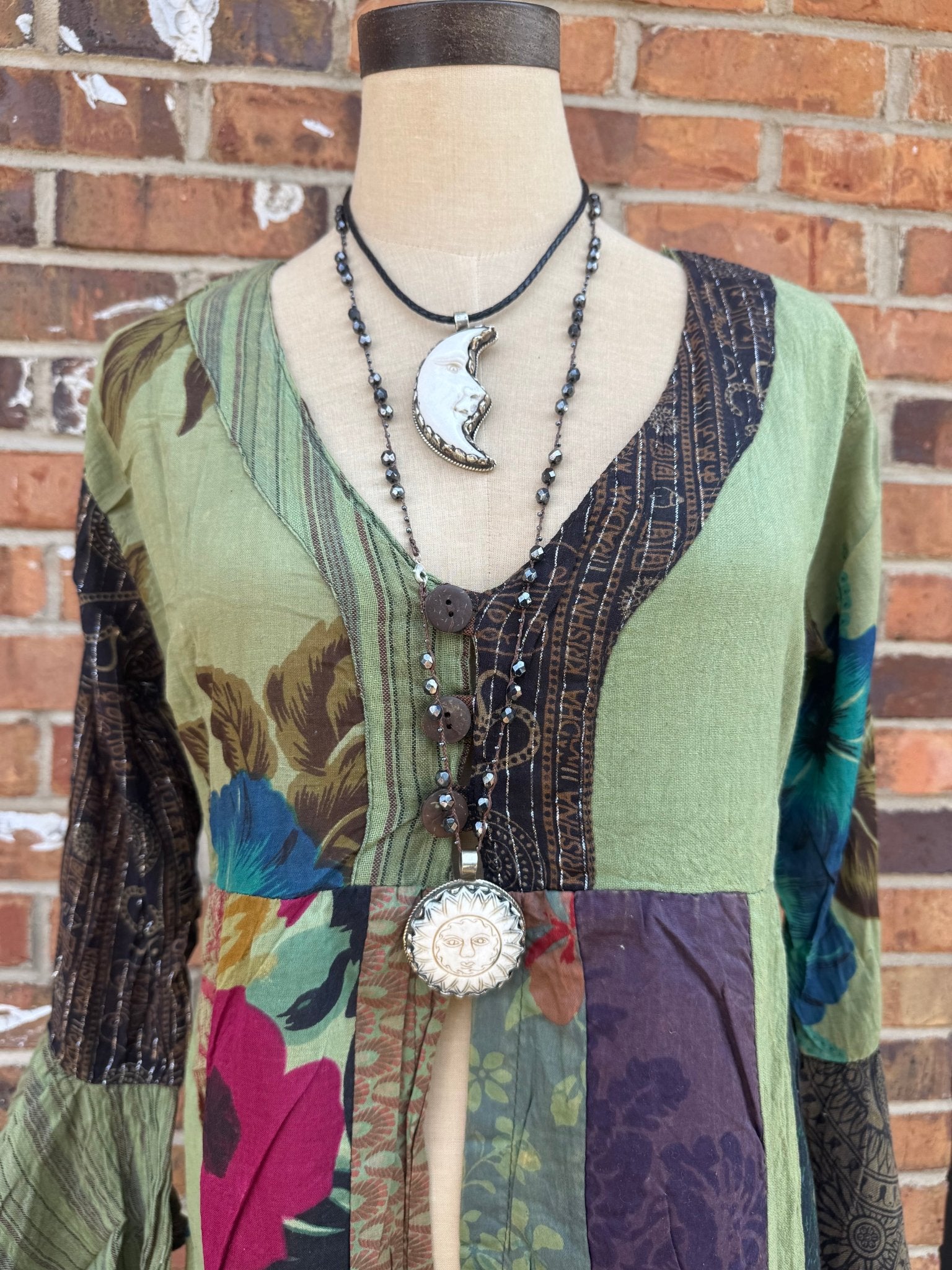 Moon Face Choker on Black Leather - ivyandlavyboutique ivyandlavyboutique