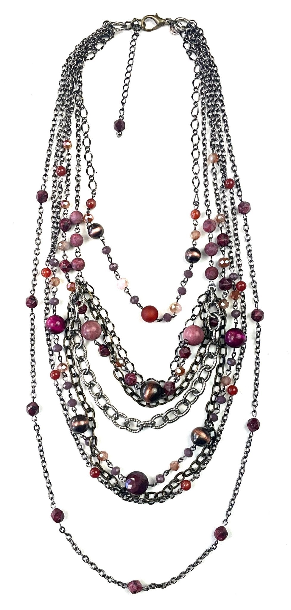 Multi Strand Beaded & Rosaried w/Chains - ivyandlavyboutique Lost & Found Trading