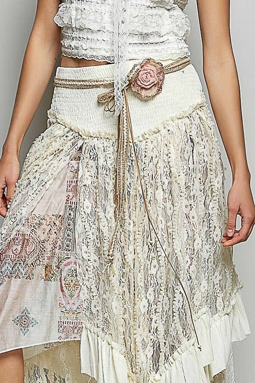 Multi - Strap Sculpted Rose Crochet Belt Choker - ivyandlavyboutique Pol Clothing