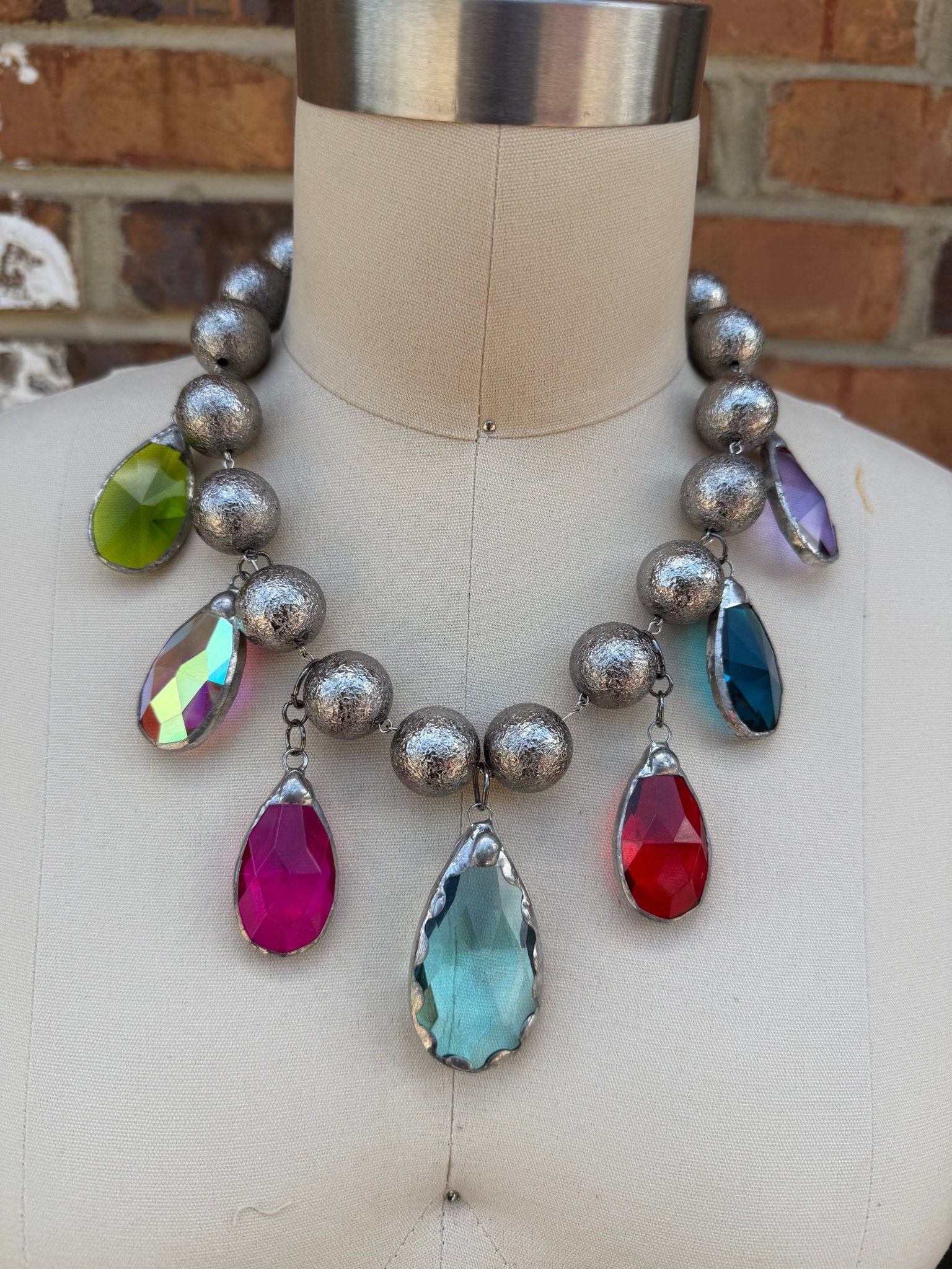 My Color Crystal Balls Necklace - ivyandlavyboutique Gypsy South