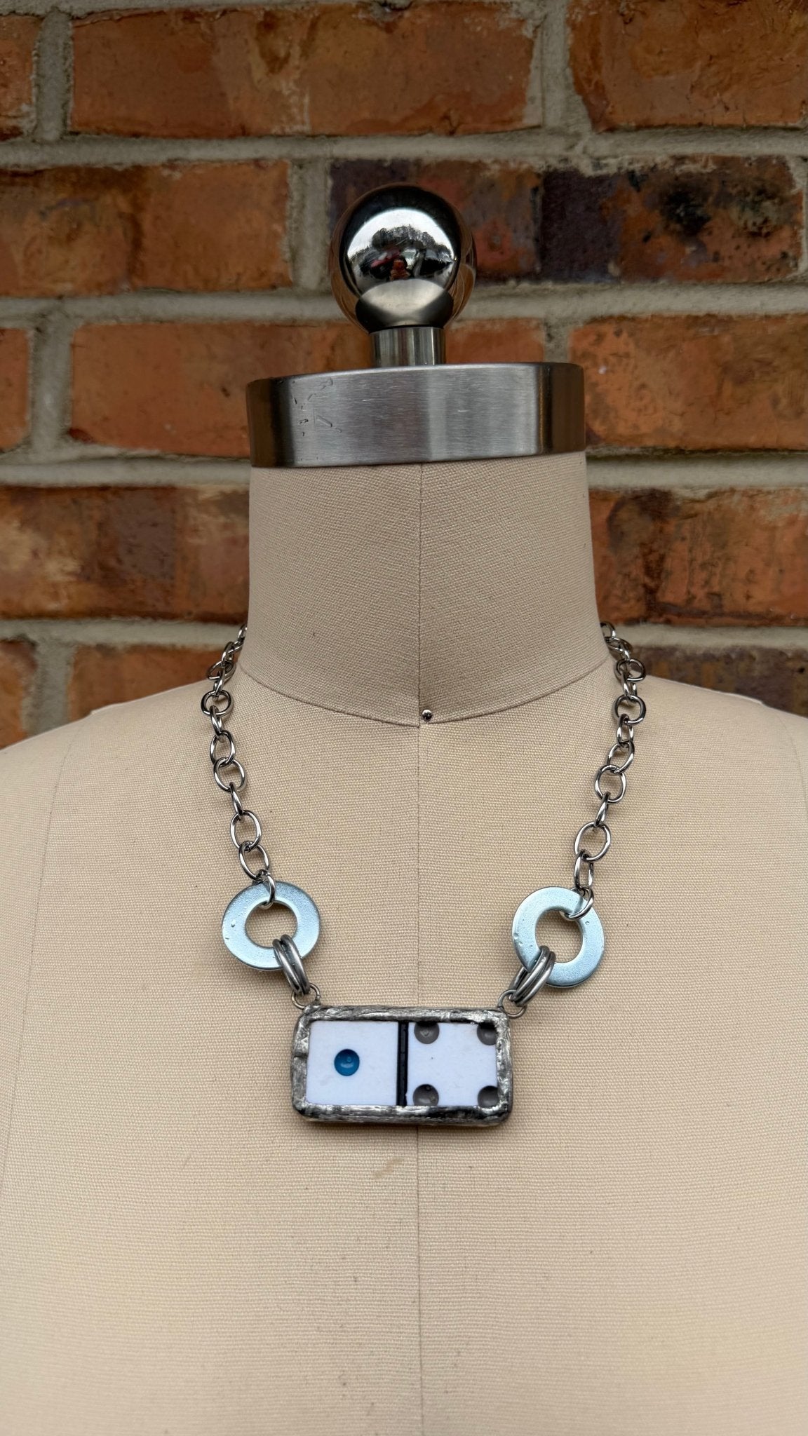 Naughty Sayings Domino Necklace - 5 B - G - ivyandlavyboutique ivyandlavyboutique