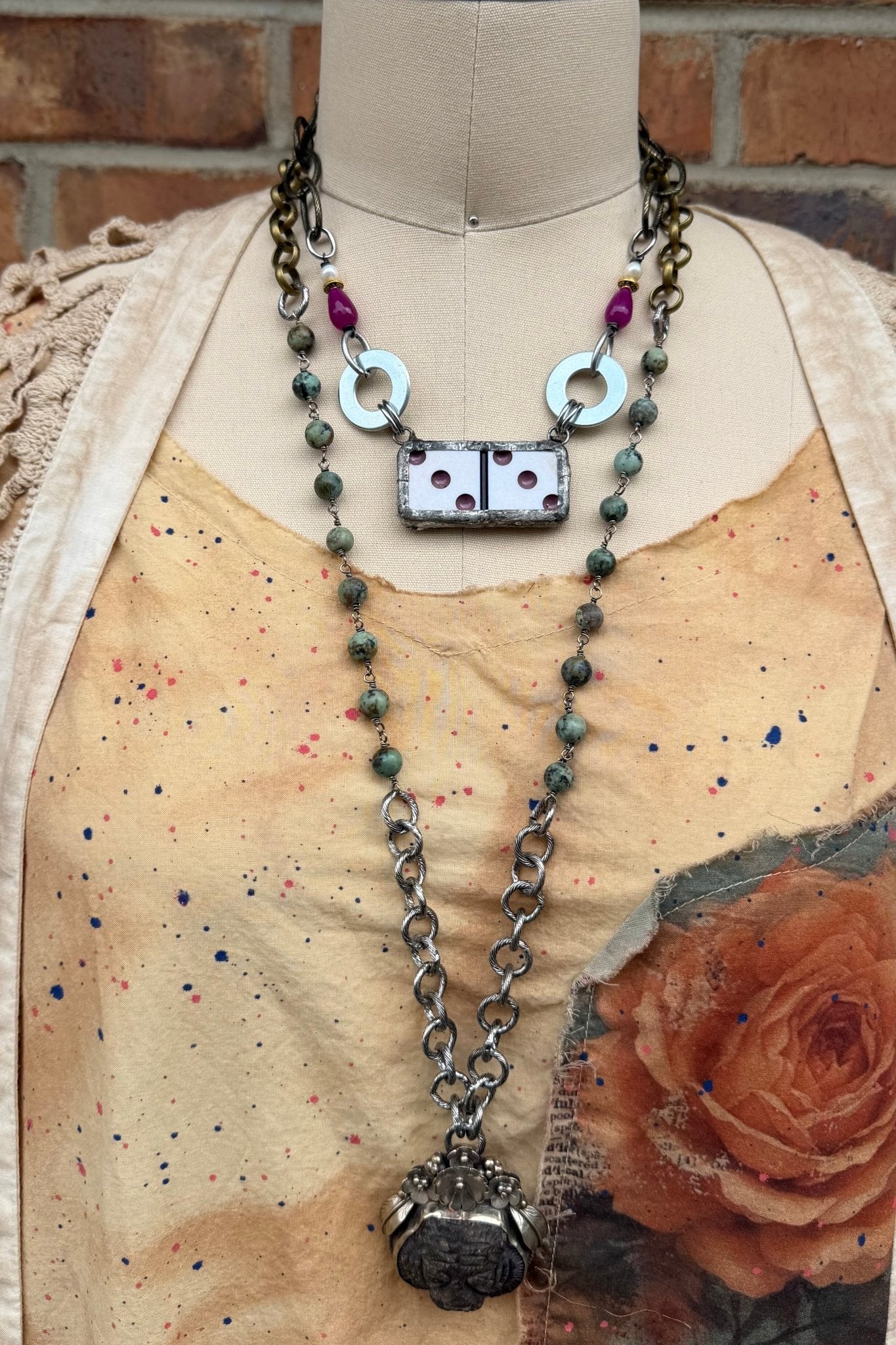 Naughty Sayings Domino Necklace - 6 P - P - ivyandlavyboutique ivyandlavyboutique