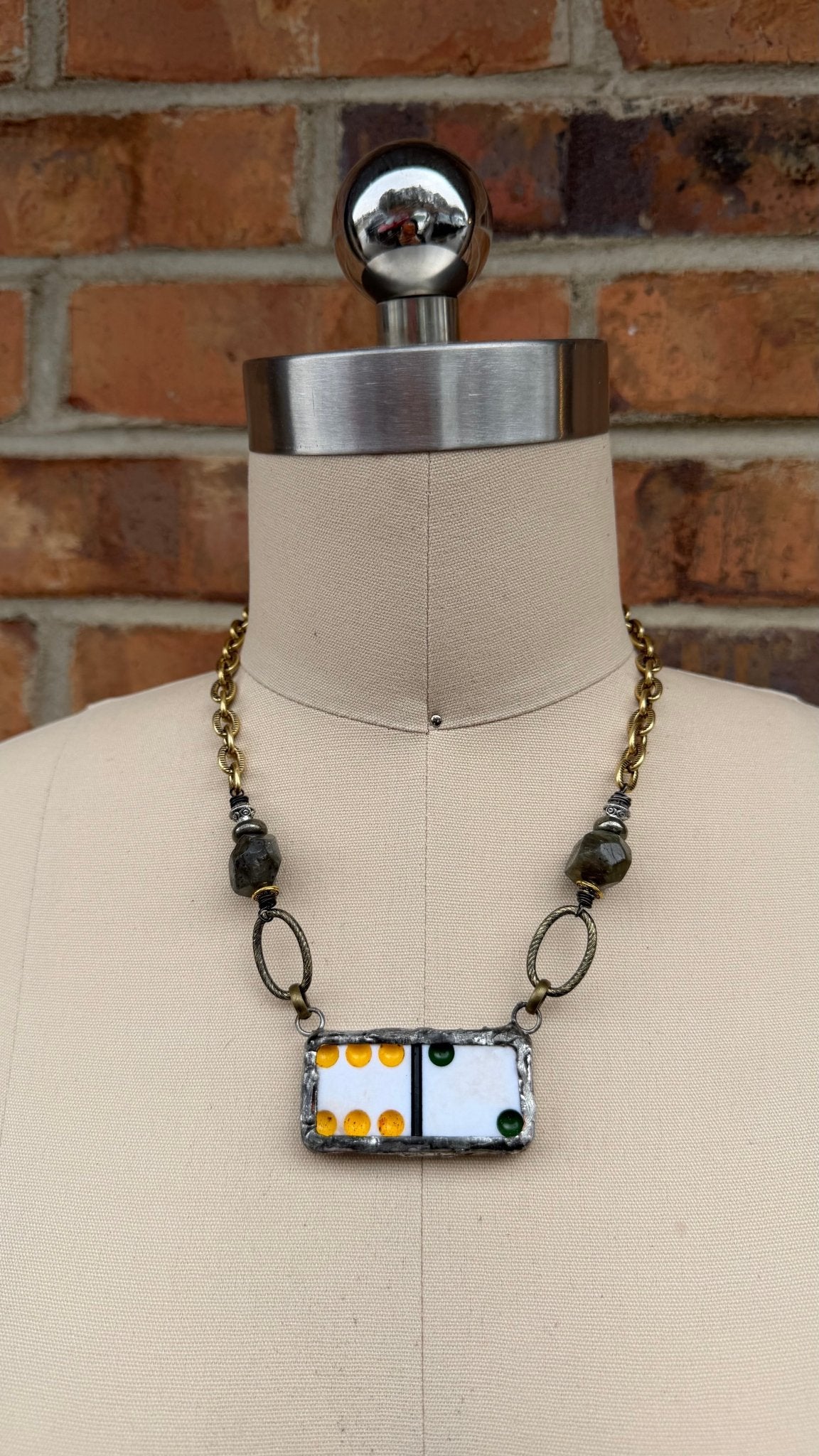 Naughty Sayings Domino Necklace - 8 Y - G - ivyandlavyboutique ivyandlavyboutique