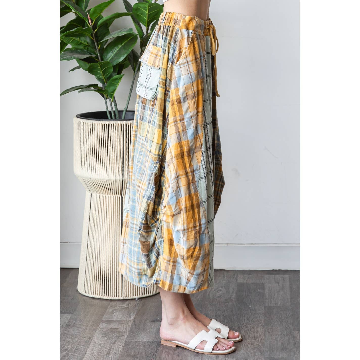 New School Plaid Bubble Midi Skirt - ivyandlavyboutique Oli&Hali