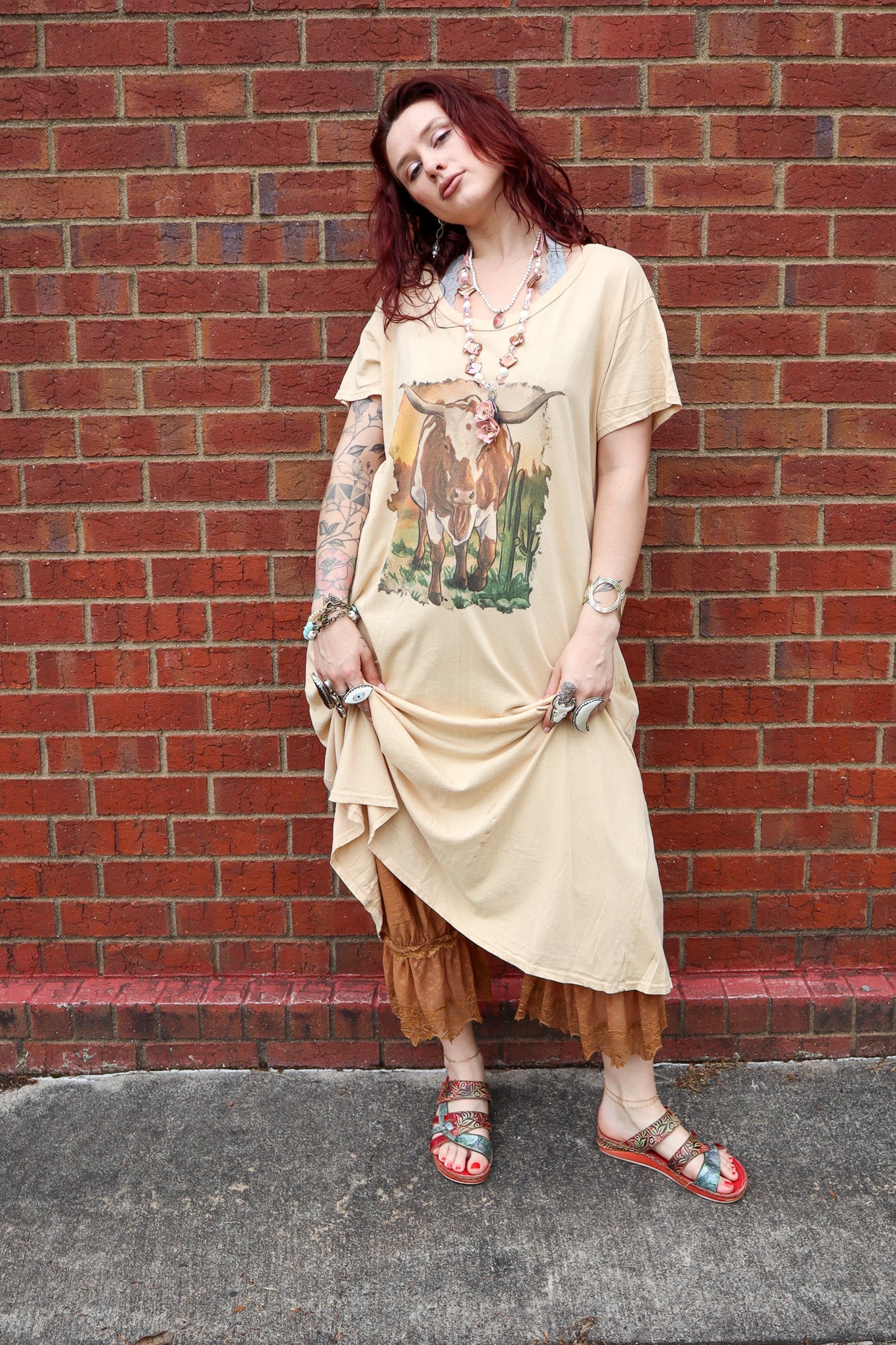 No Bull T-Shirt Dress - ivyandlavyboutique I LOVE LINEN