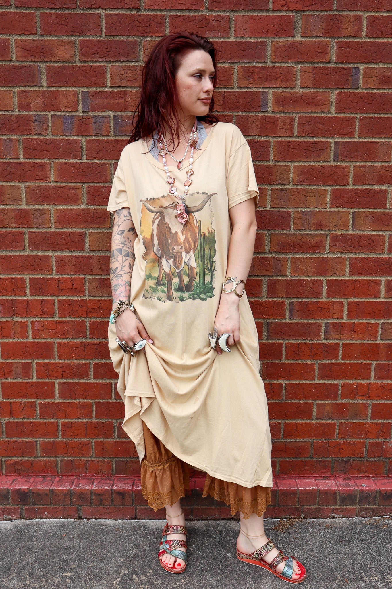 No Bull T-Shirt Dress - ivyandlavyboutique I LOVE LINEN