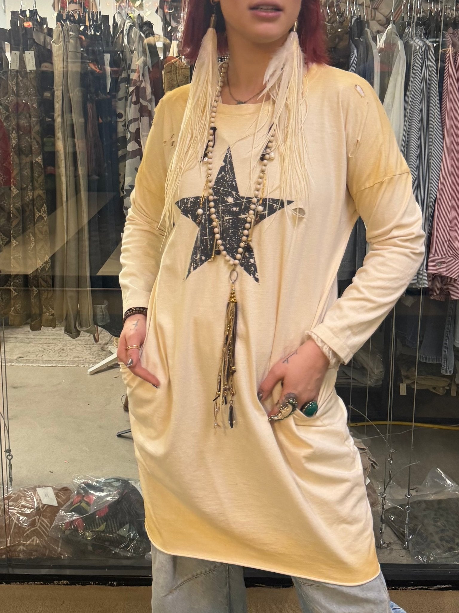 Not Your Boyfriends Oversized Tunic - ivyandlavyboutique ivyandlavyboutique