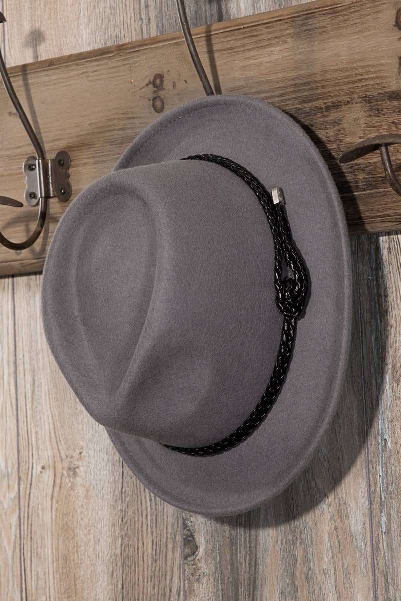 On Business Wool Knotted Double Braided Fedora - ivyandlavyboutique Urbanista