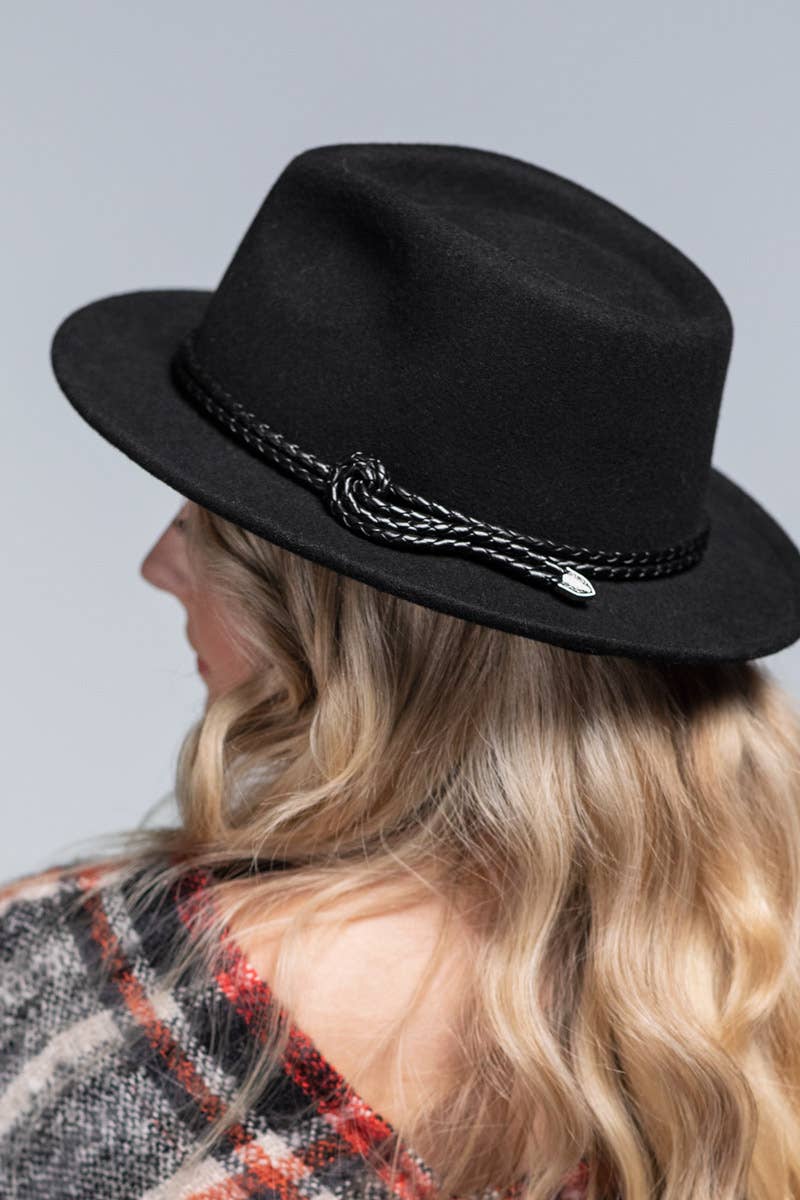 On Business Wool Knotted Double Braided Fedora - ivyandlavyboutique Urbanista