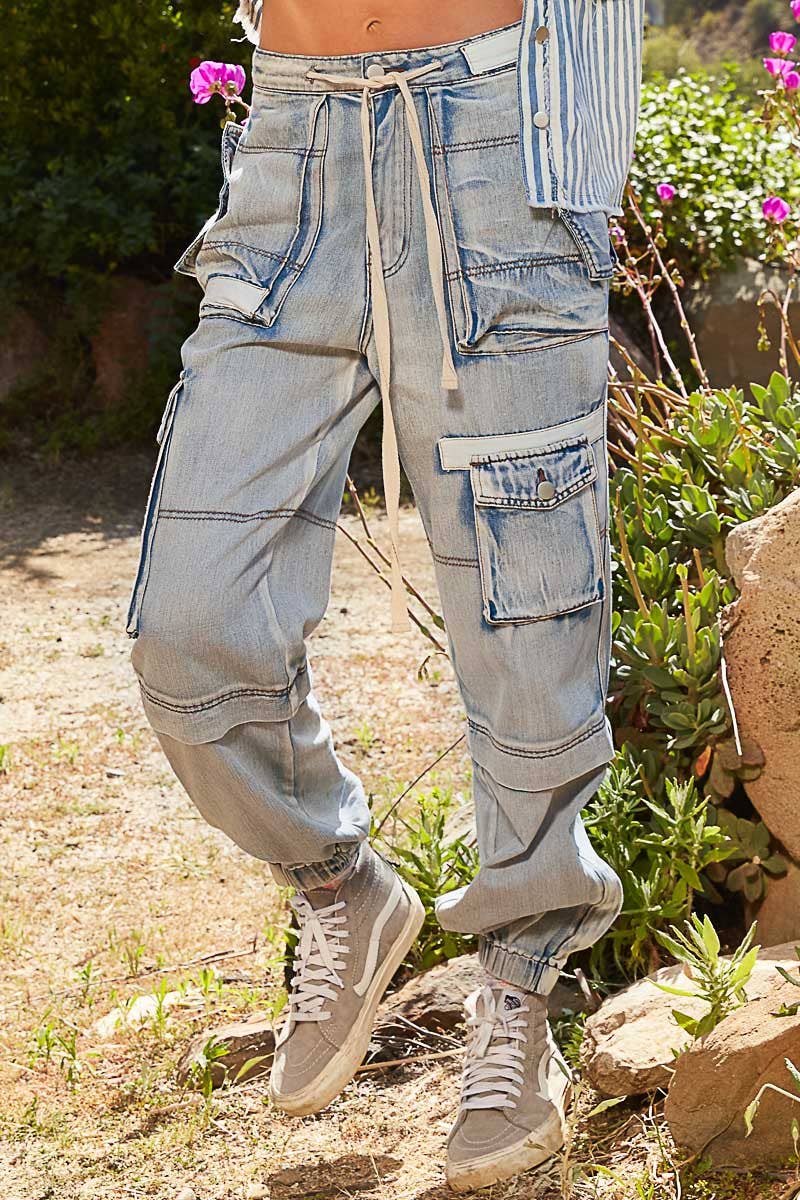 On the Run Zip Detail Jogger Pants - ivyandlavyboutique Pol Clothing