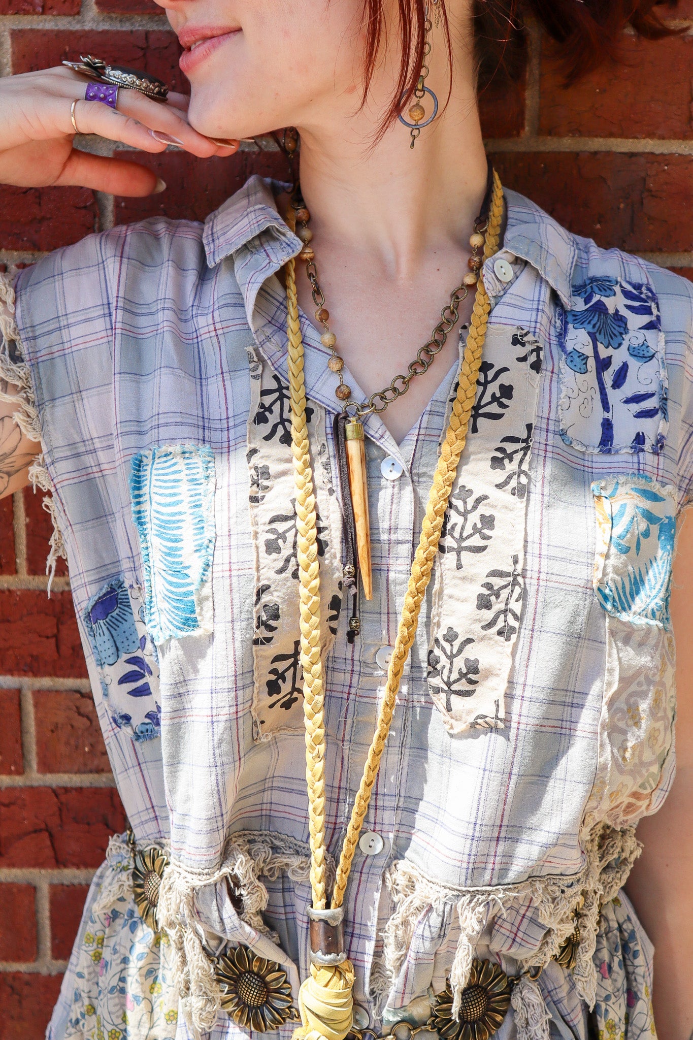 One of a Kind: Bone Spike Necklace - ivyandlavyboutique Spirit Lala