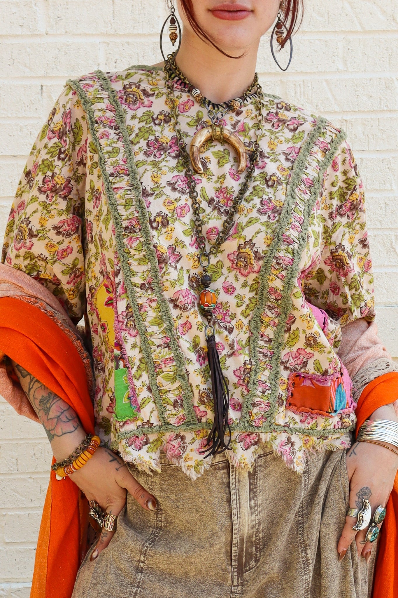 One of a Kind: Bull Horn Necklace - ivyandlavyboutique Spirit Lala