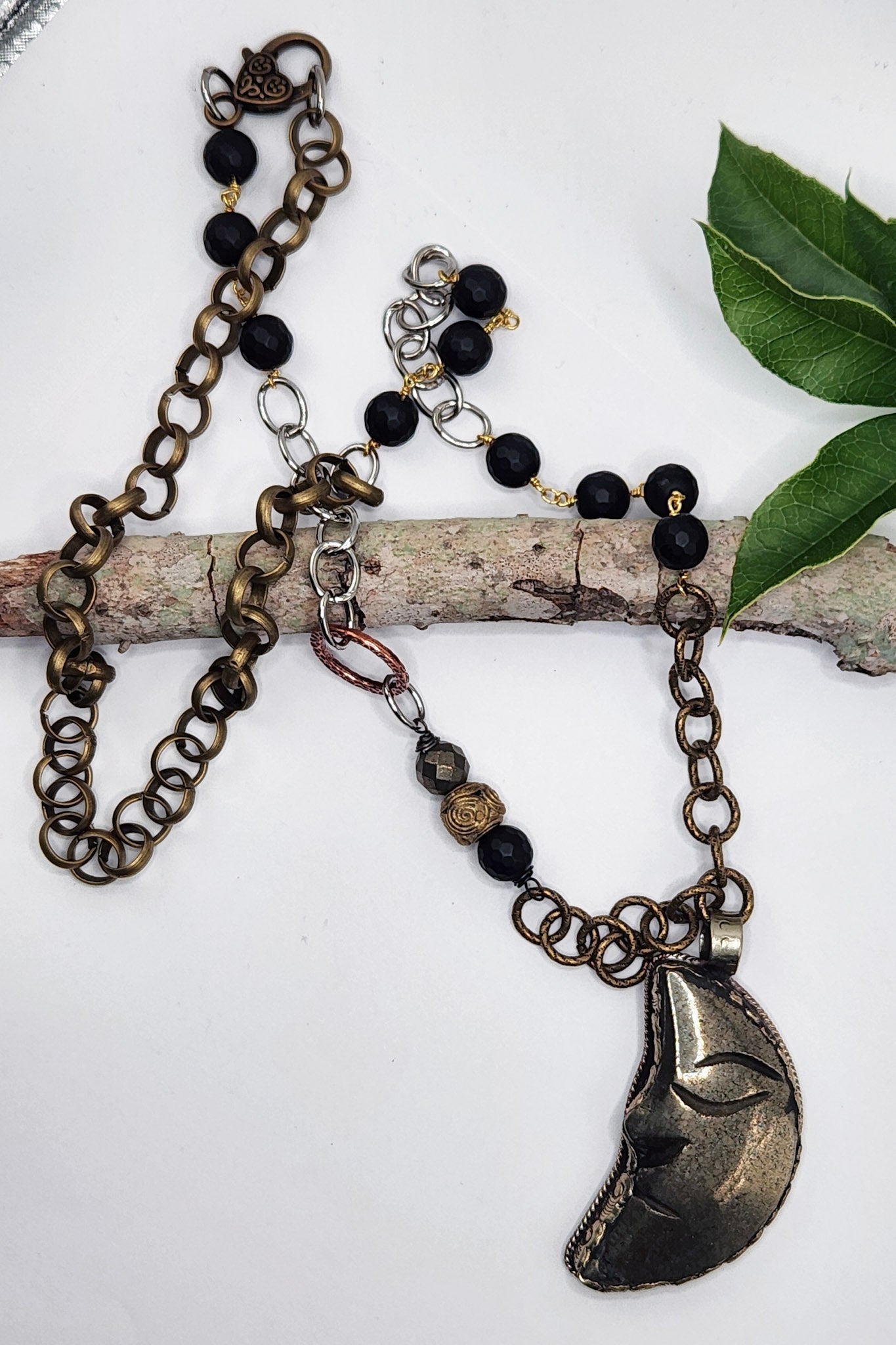 One of a Kind: Dark Side Of The Moon Necklace - ivyandlavyboutique Spirit Lala