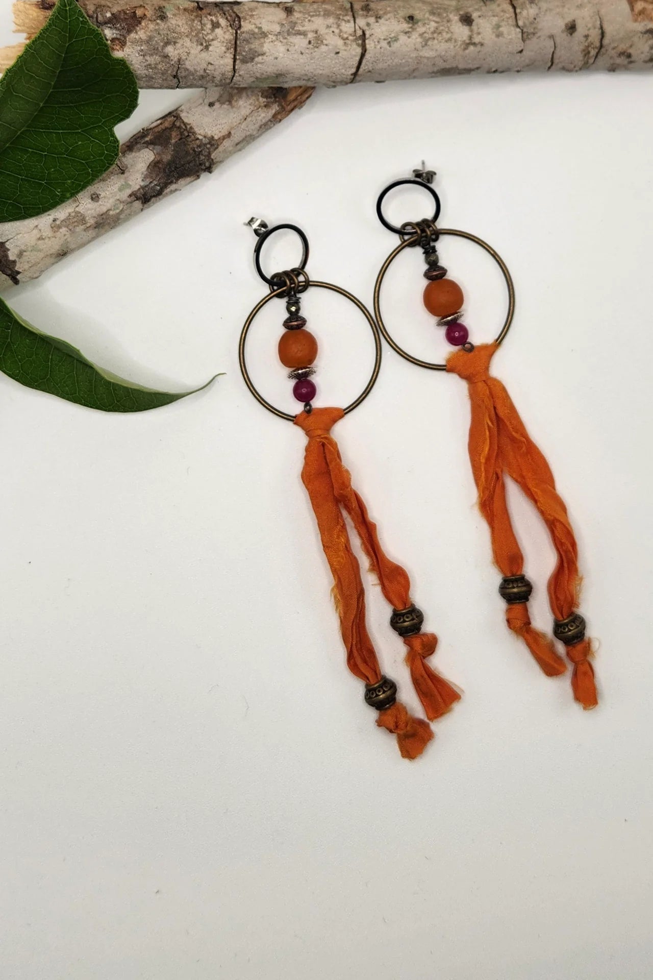 One of a Kind: Fabric Drop Earrings - ivyandlavyboutique Spirit Lala