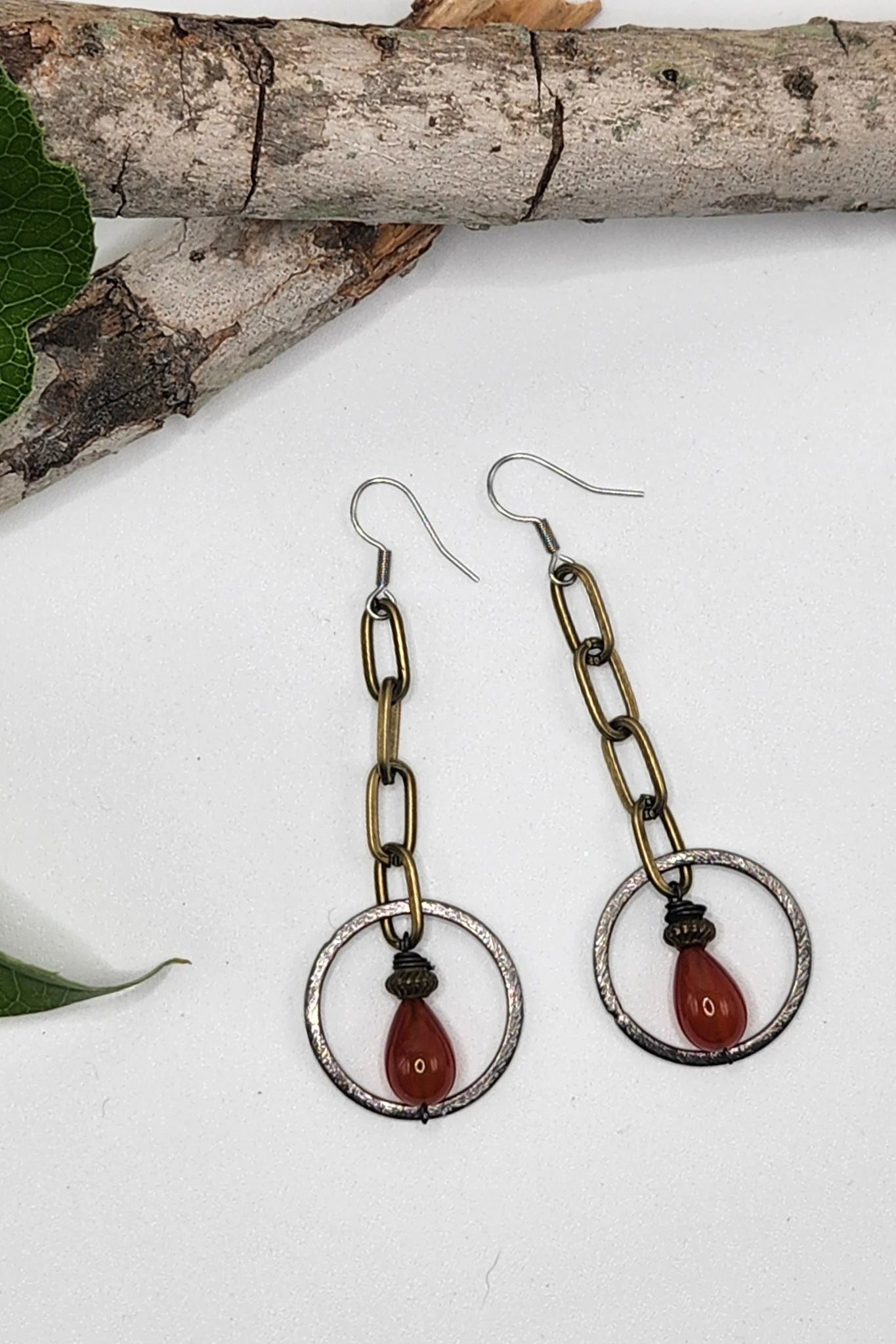 One of a Kind: Fuchsia Chain Drop Earrings - ivyandlavyboutique Spirit Lala