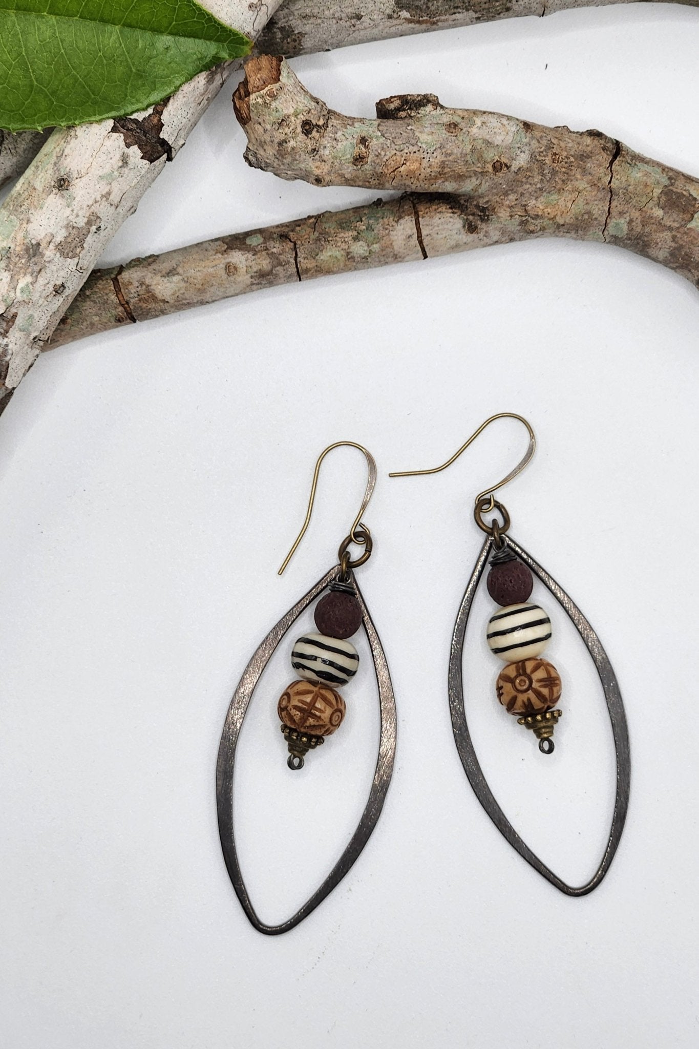 One of a Kind: Recycled Bead Earrings - ivyandlavyboutique Spirit Lala