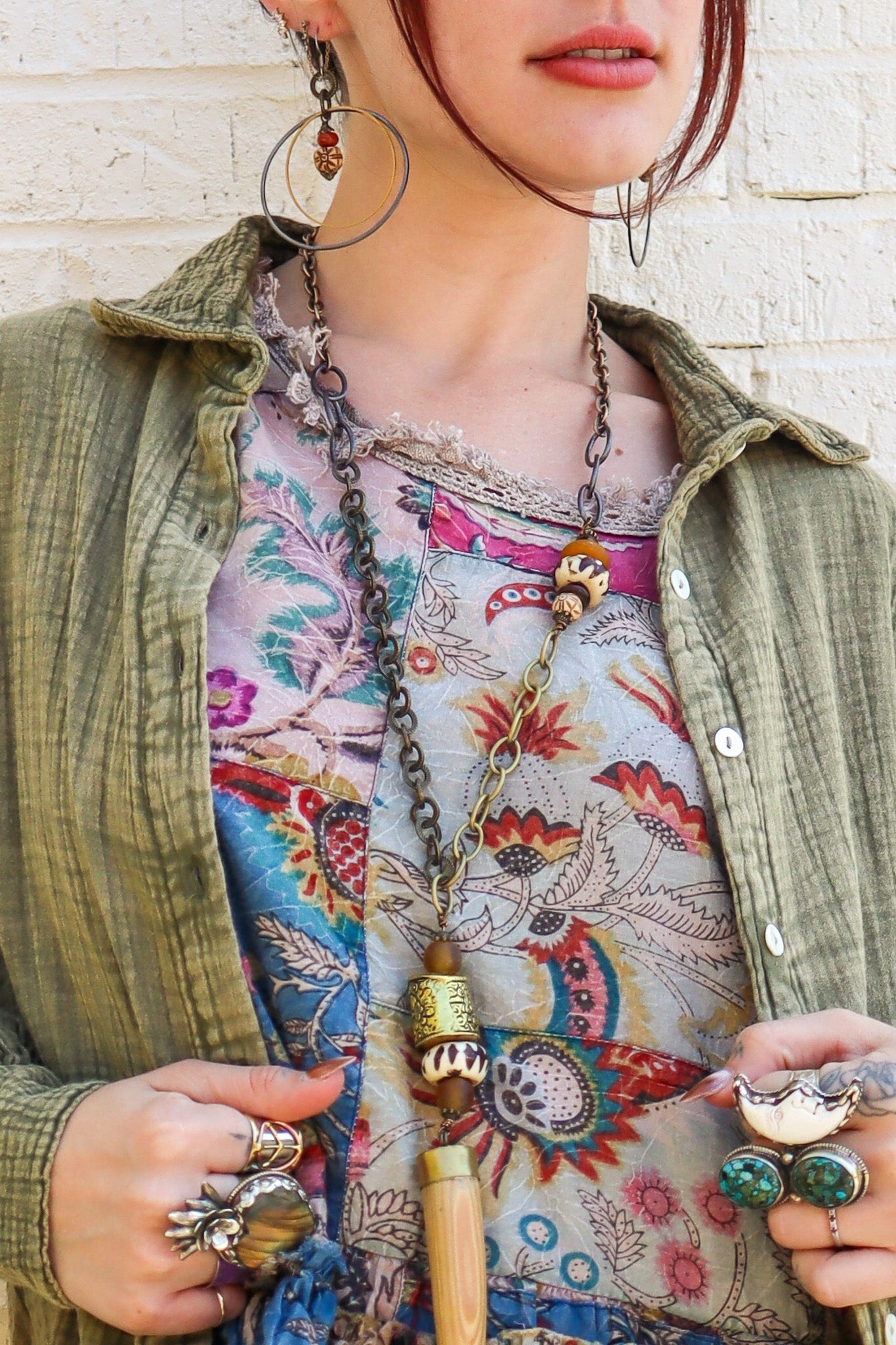 One of a Kind: Recycled Circle Earrings - ivyandlavyboutique Spirit Lala