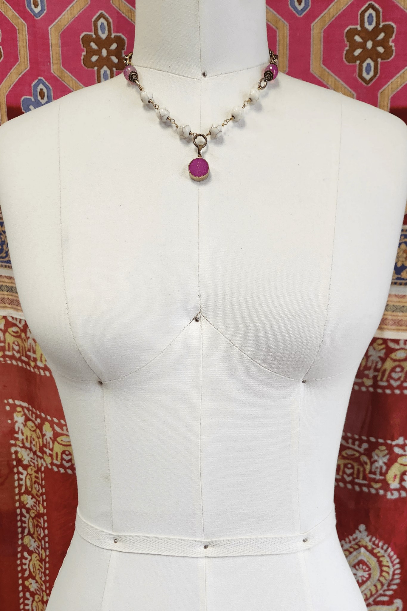 One of a Kind: Rose Howlite Layering Necklace - ivyandlavyboutique Spirit Lala
