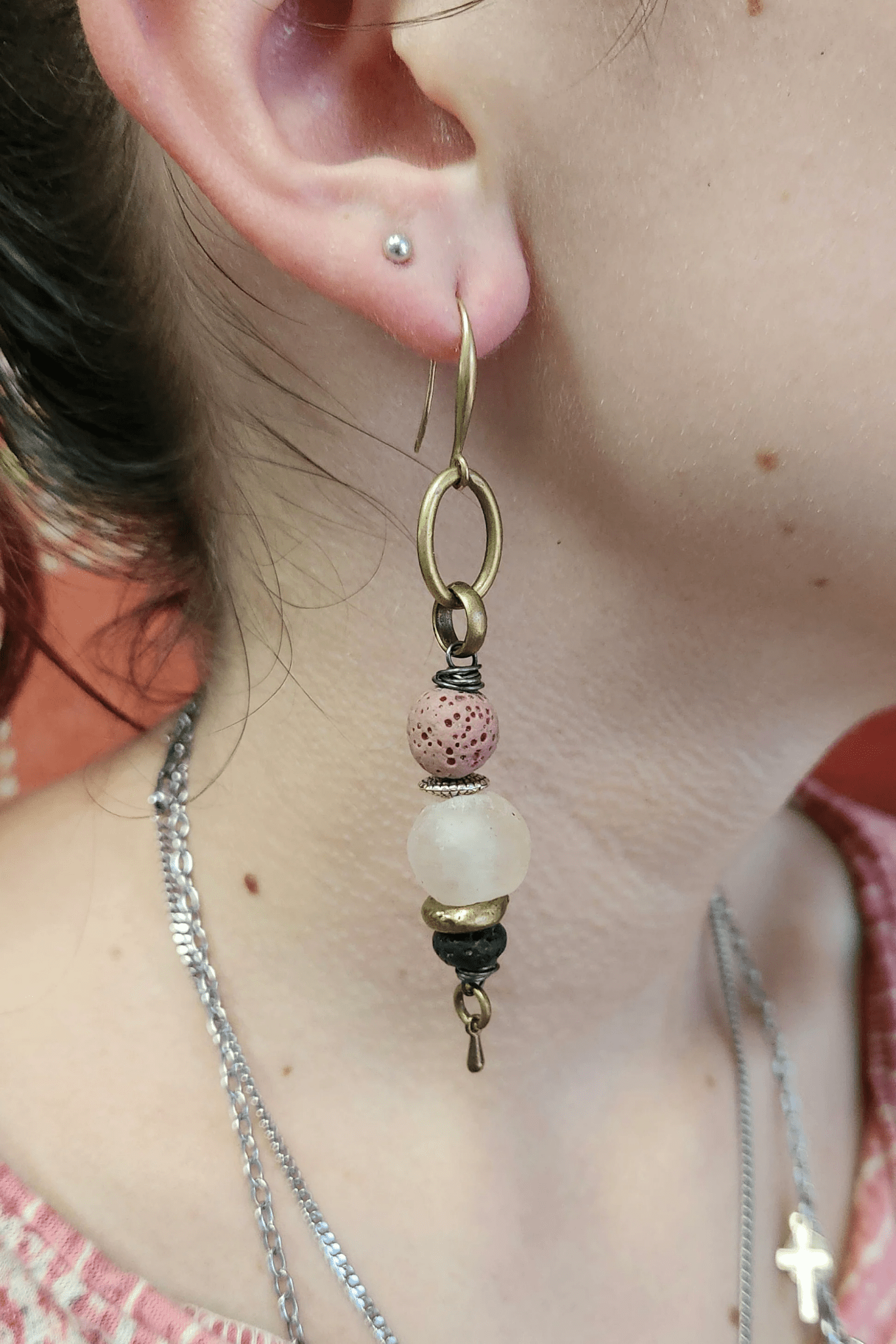 One of a Kind: Rose Multi Charm Earrings - ivyandlavyboutique Spirit Lala