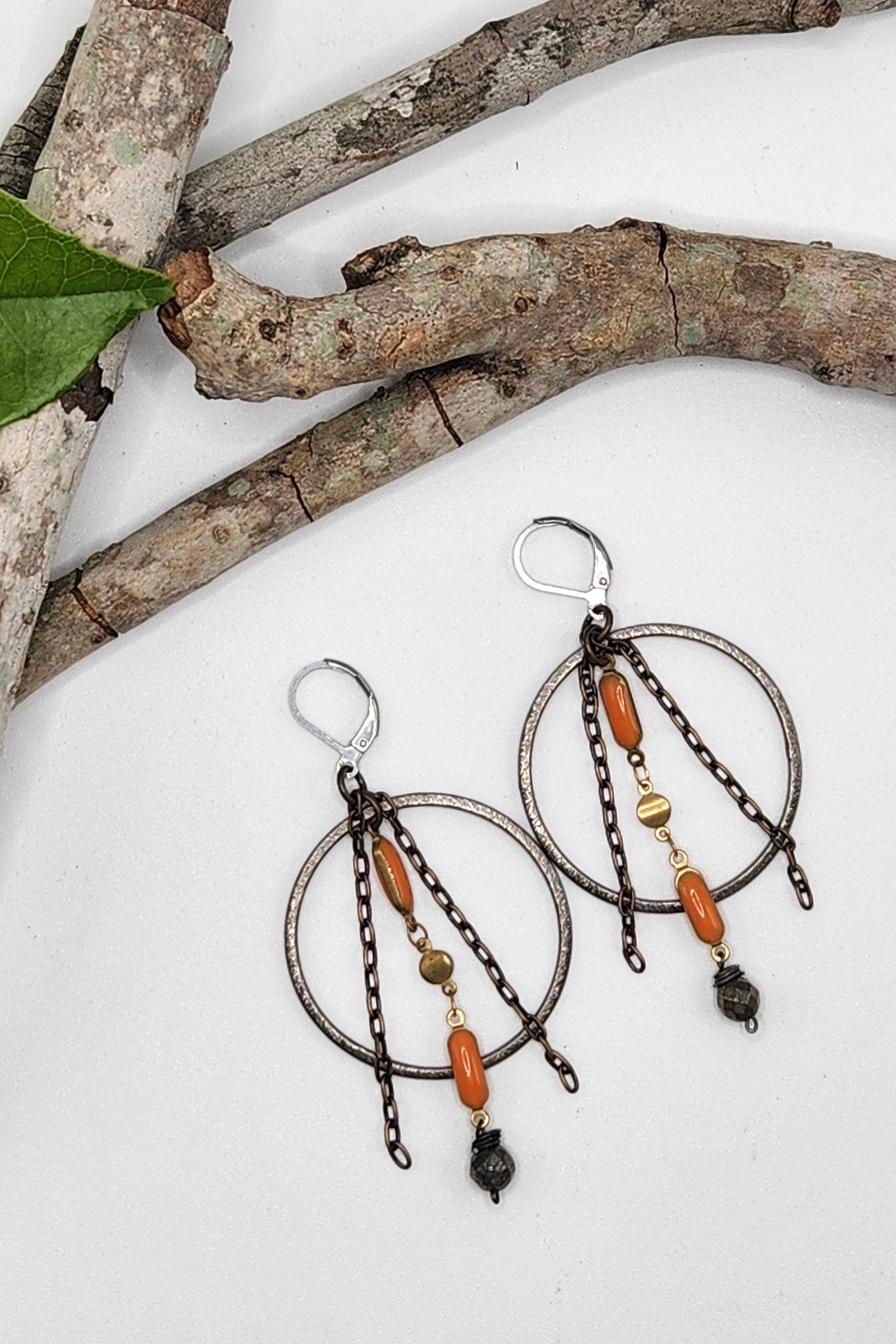 One of a Kind: Triple Chain Earrings - ivyandlavyboutique Spirit Lala