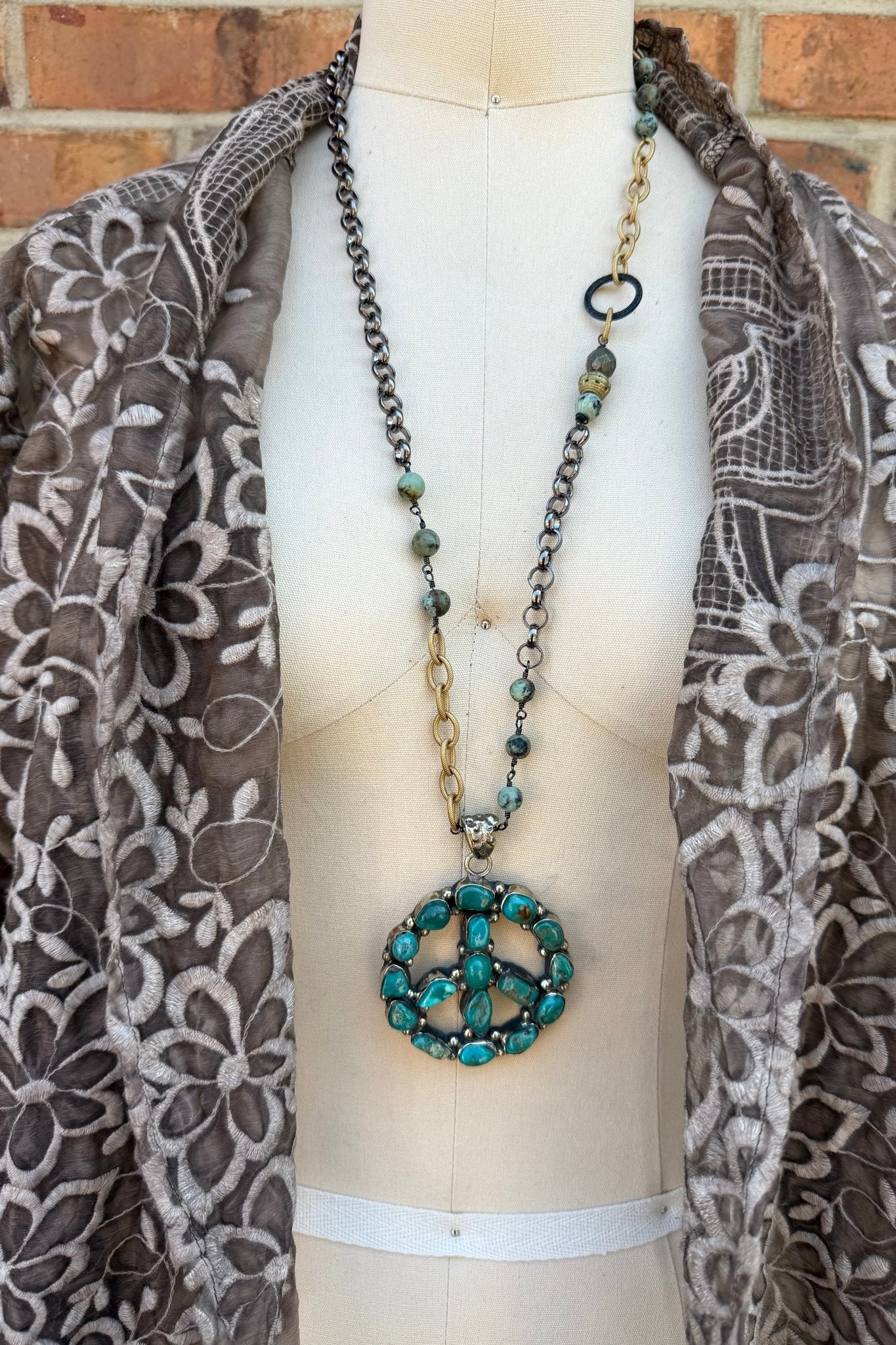 OOAK All We Need Is Peace Necklace - ivyandlavyboutique ivyandlavyboutique
