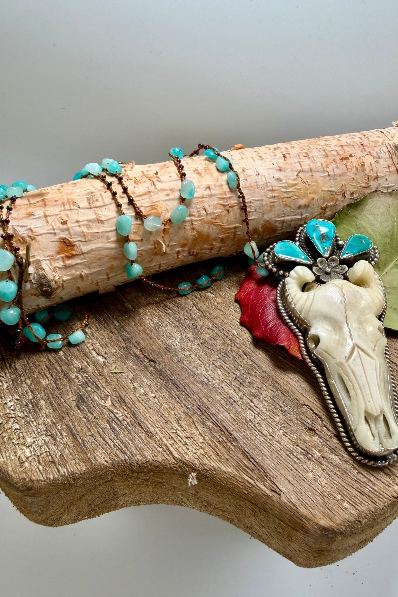 OOAK Rams Head Necklace - ivyandlavyboutique ivyandlavyboutique