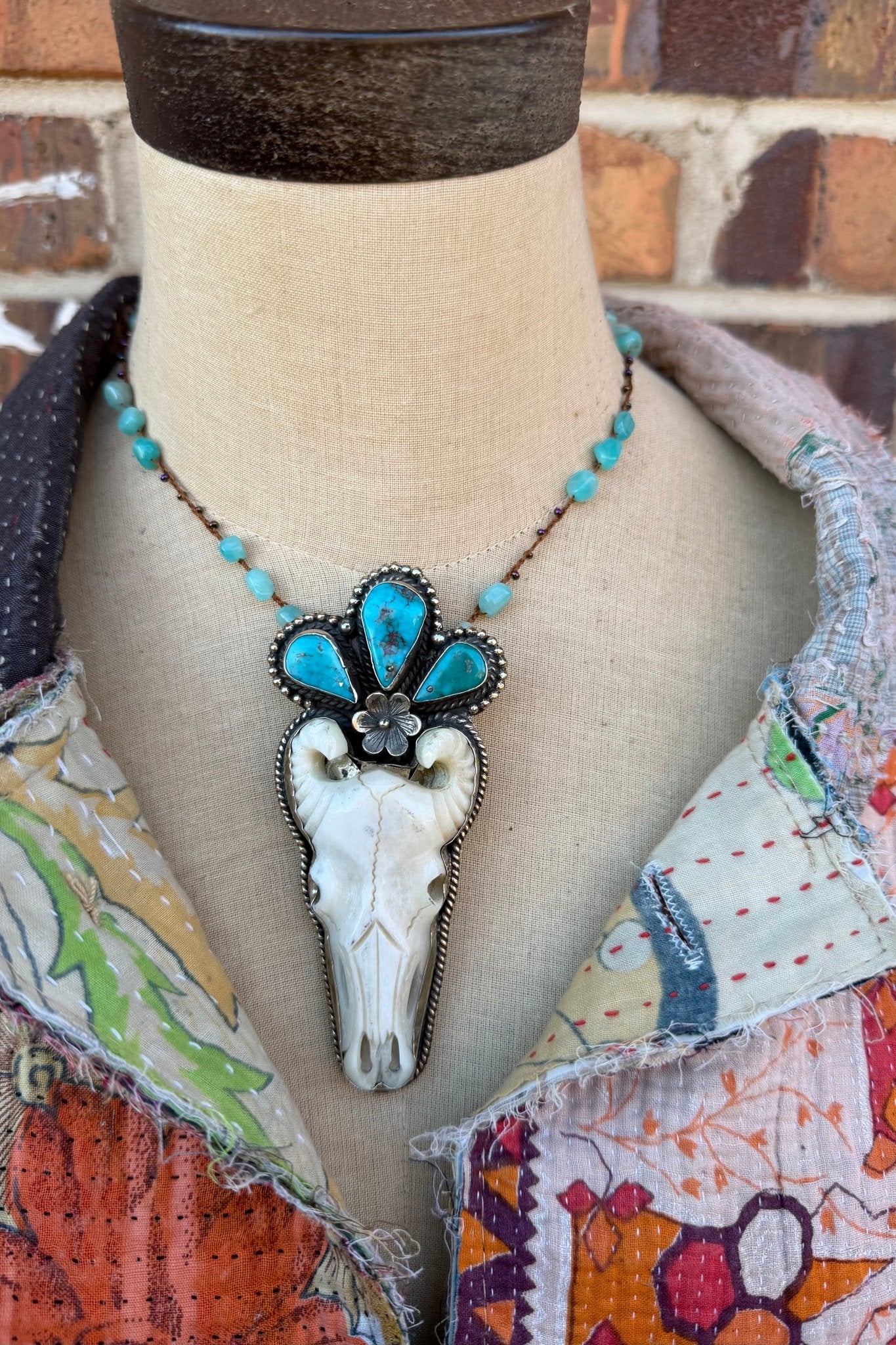 OOAK Rams Head Necklace - ivyandlavyboutique ivyandlavyboutique