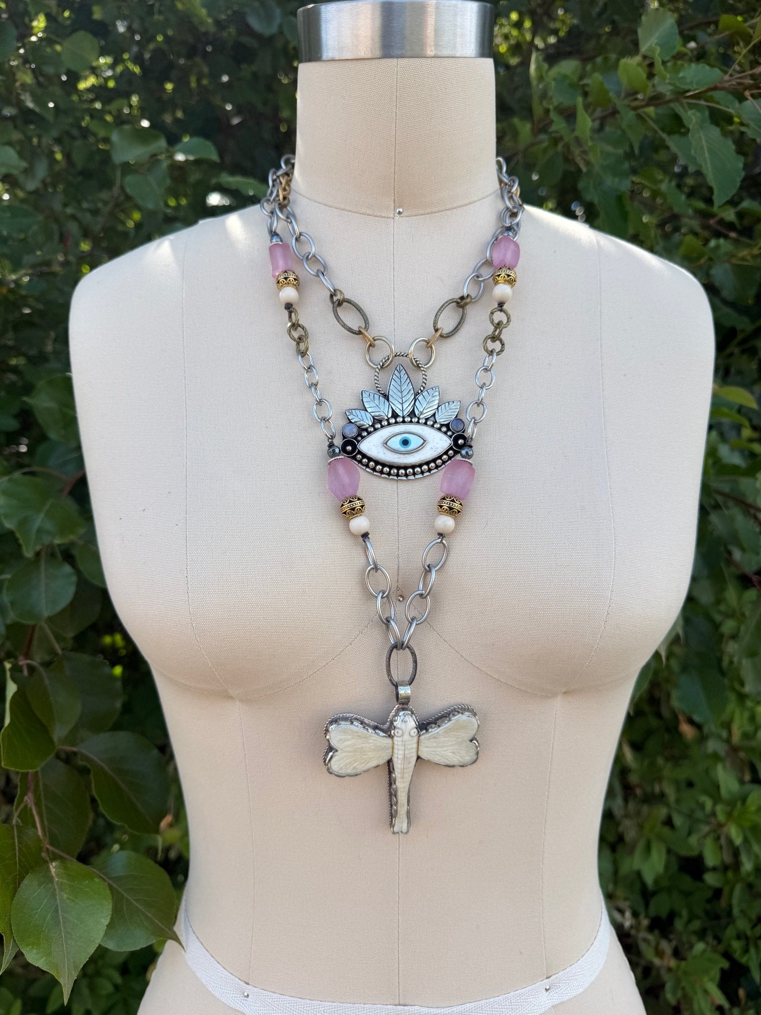 OOAK Staring Contest Necklace - Basic Gold Stainless - ivyandlavyboutique ivyandlavyboutique