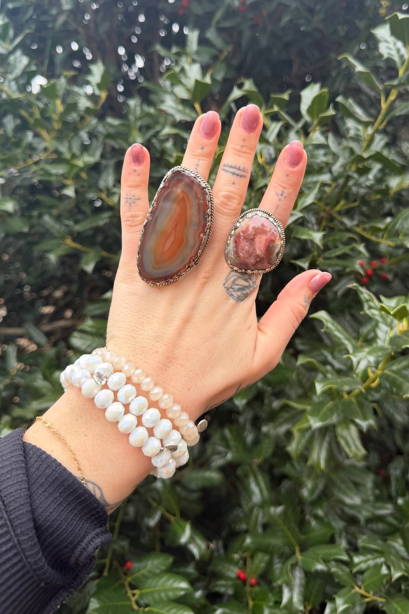 Orange Geode Ring - ivyandlavyboutique ivyandlavyboutique