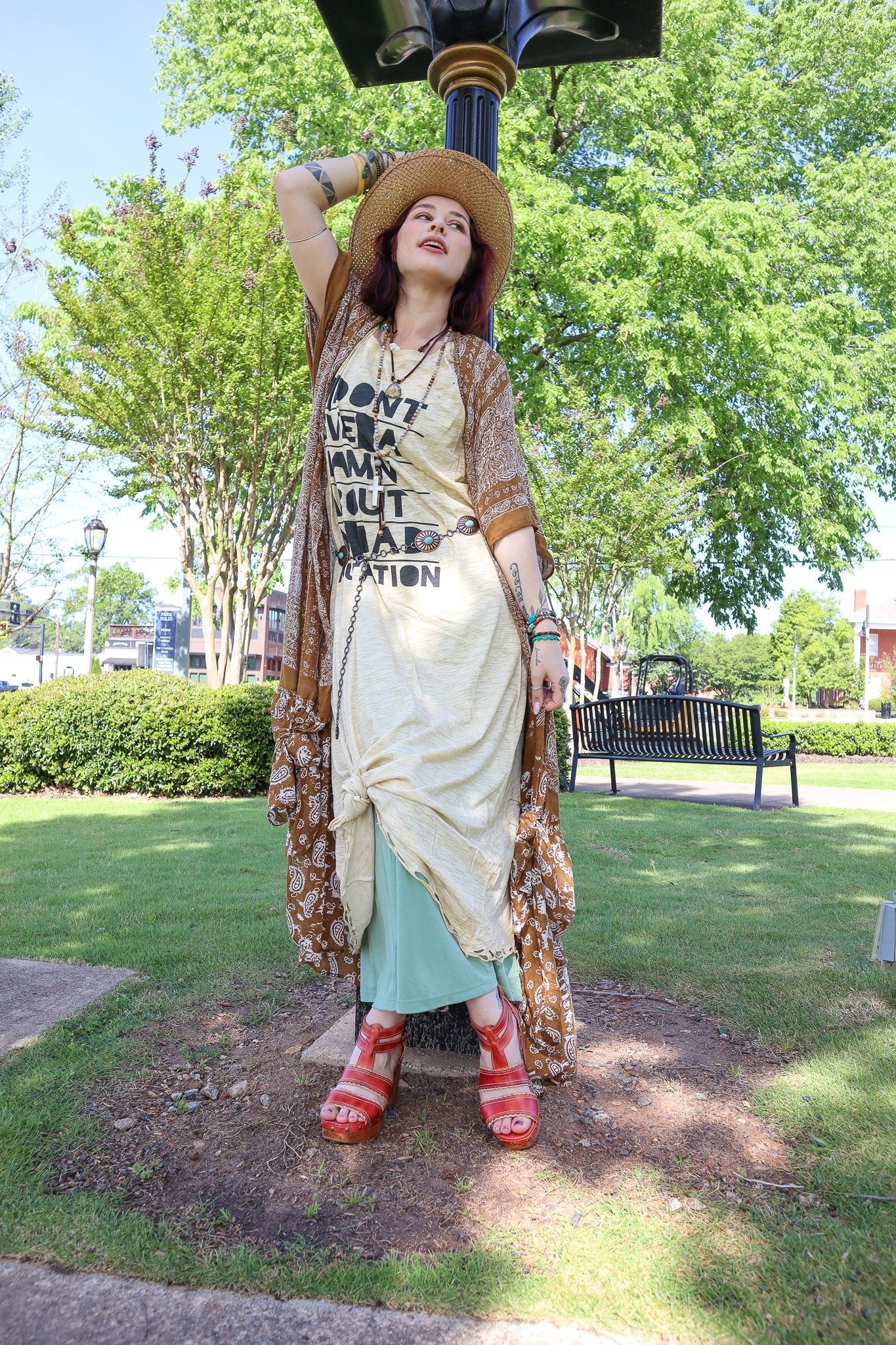 Paisley Longline Kimono Boho Women Cardigan w/ Tassel Open Front Hippie OS XL+ - ivyandlavyboutique ivyandlavyboutique