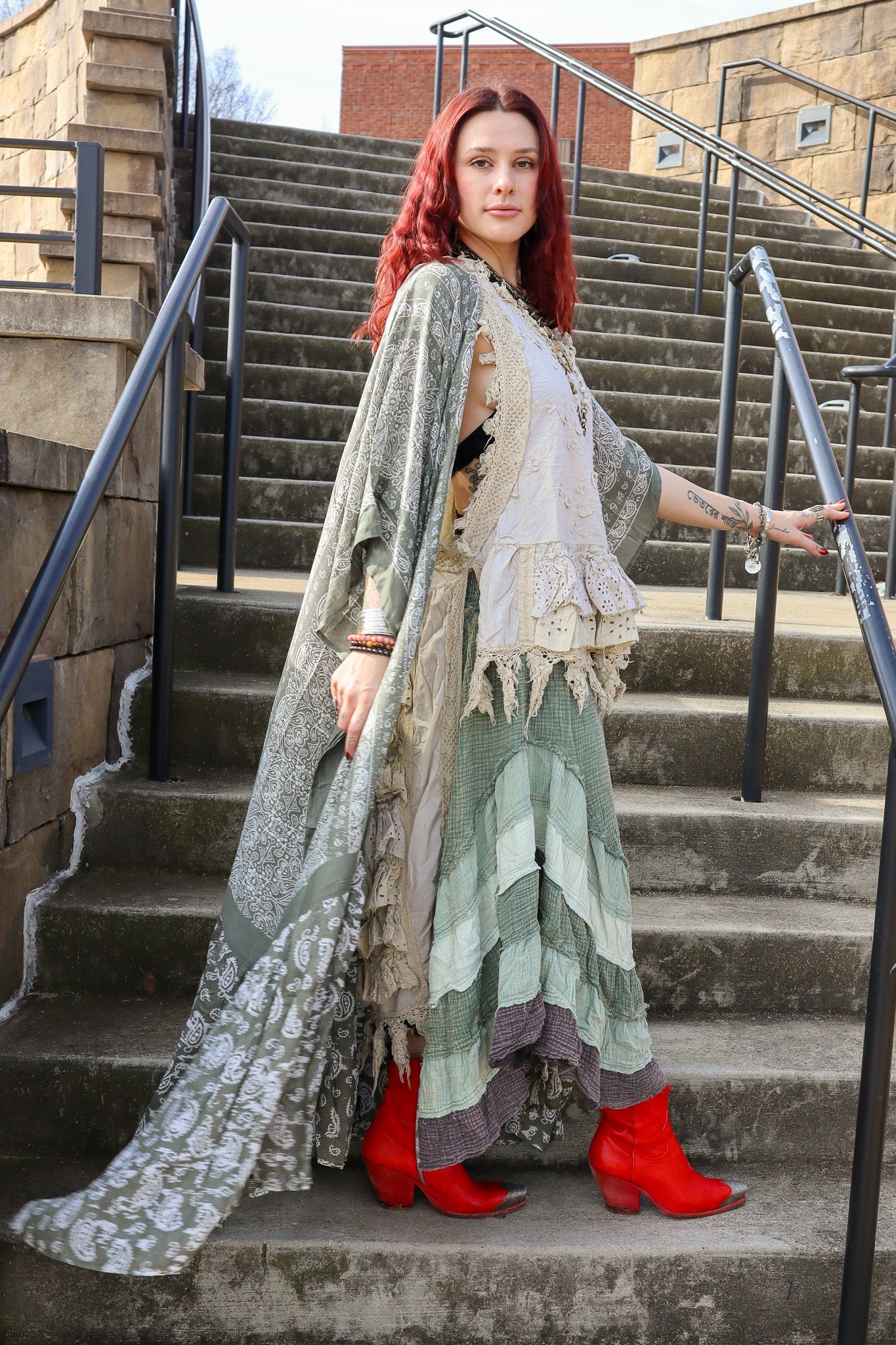 Paisley Longline Kimono Boho Women Cardigan w/ Tassel Open Front Hippie OS XL+ - ivyandlavyboutique ivyandlavyboutique