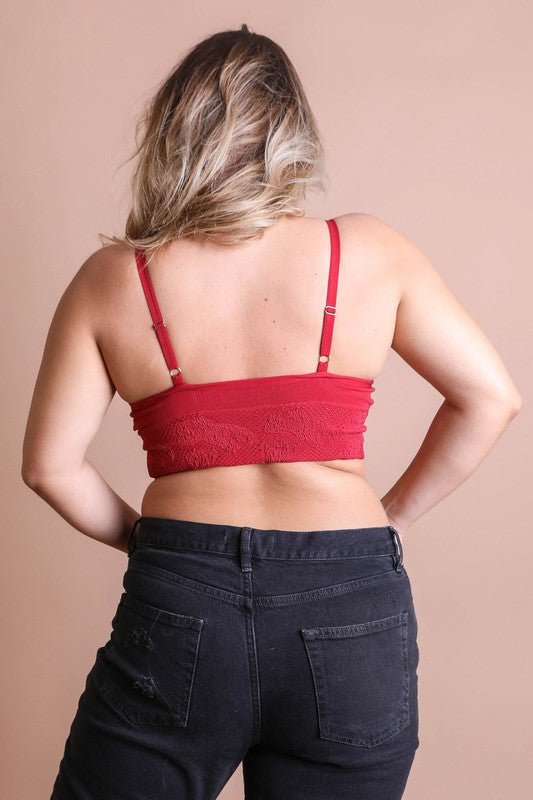 Paris Seamless Padded Textured Brami Plus Size - ivyandlavyboutique Leto Accessories