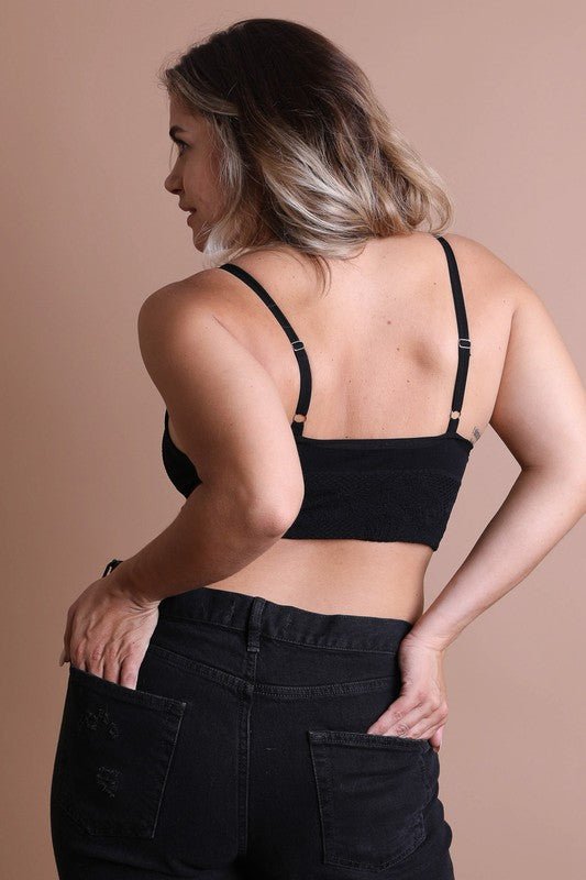 Paris Seamless Padded Textured Brami Plus Size - ivyandlavyboutique Leto Accessories