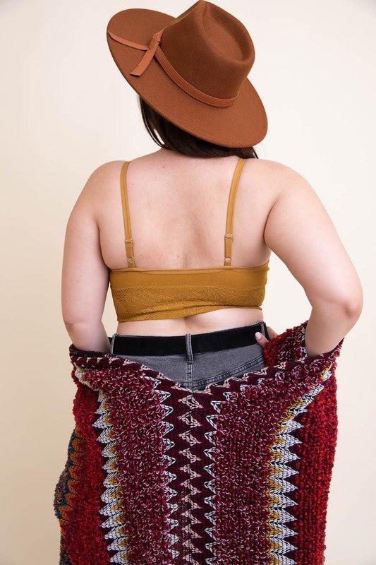 Paris Seamless Padded Textured Brami Plus Size - ivyandlavyboutique Leto Accessories