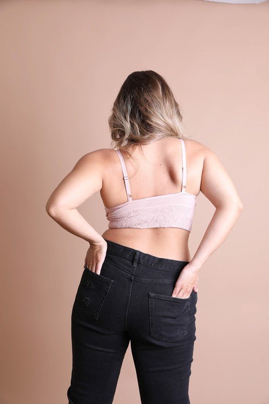 Paris Seamless Padded Textured Brami Plus Size - ivyandlavyboutique Leto Accessories