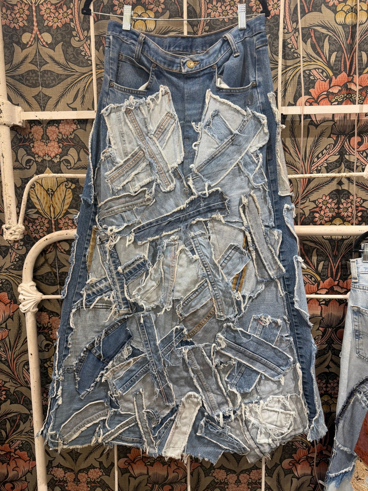 Patched on Up Skirt - ivyandlavyboutique Jaded Gypsy