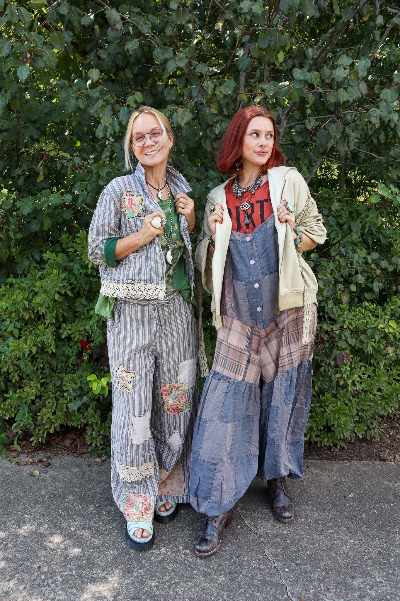 Patched Together Overalls - ivyandlavyboutique Jaded Gypsy
