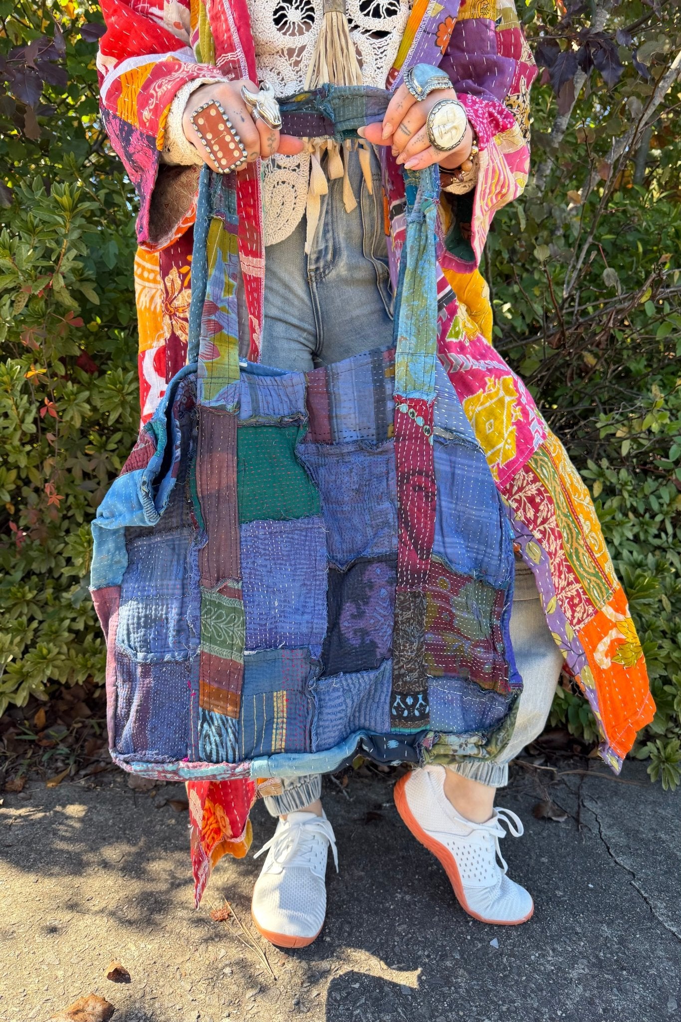PATCHWORK HOBO BAG : Free Size - ivyandlavyboutique Kathmandu Imports