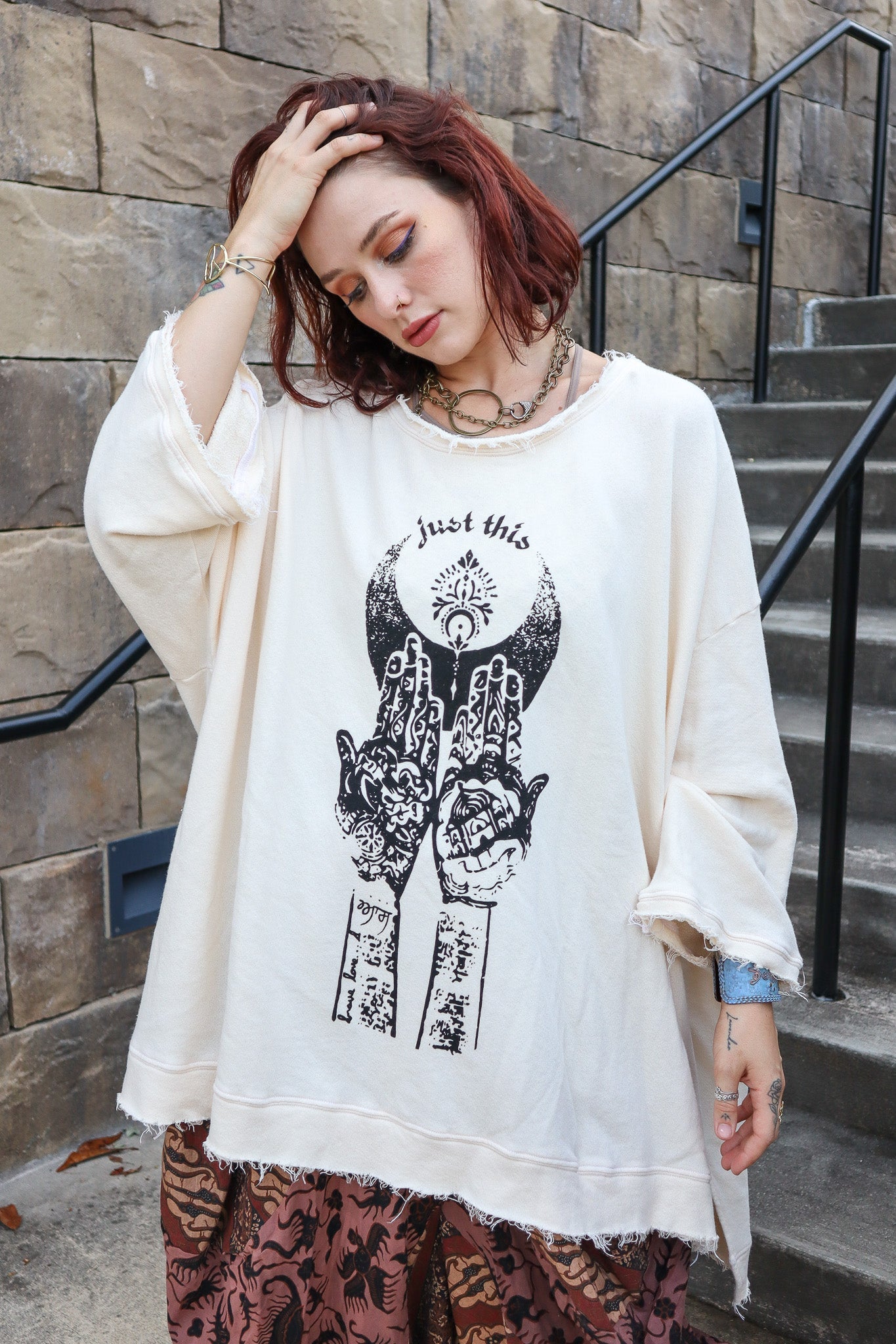 Peace Cuff Adjustable Handmade Bracelet in Silver & Gold - ivyandlavyboutique Anju Jewelry