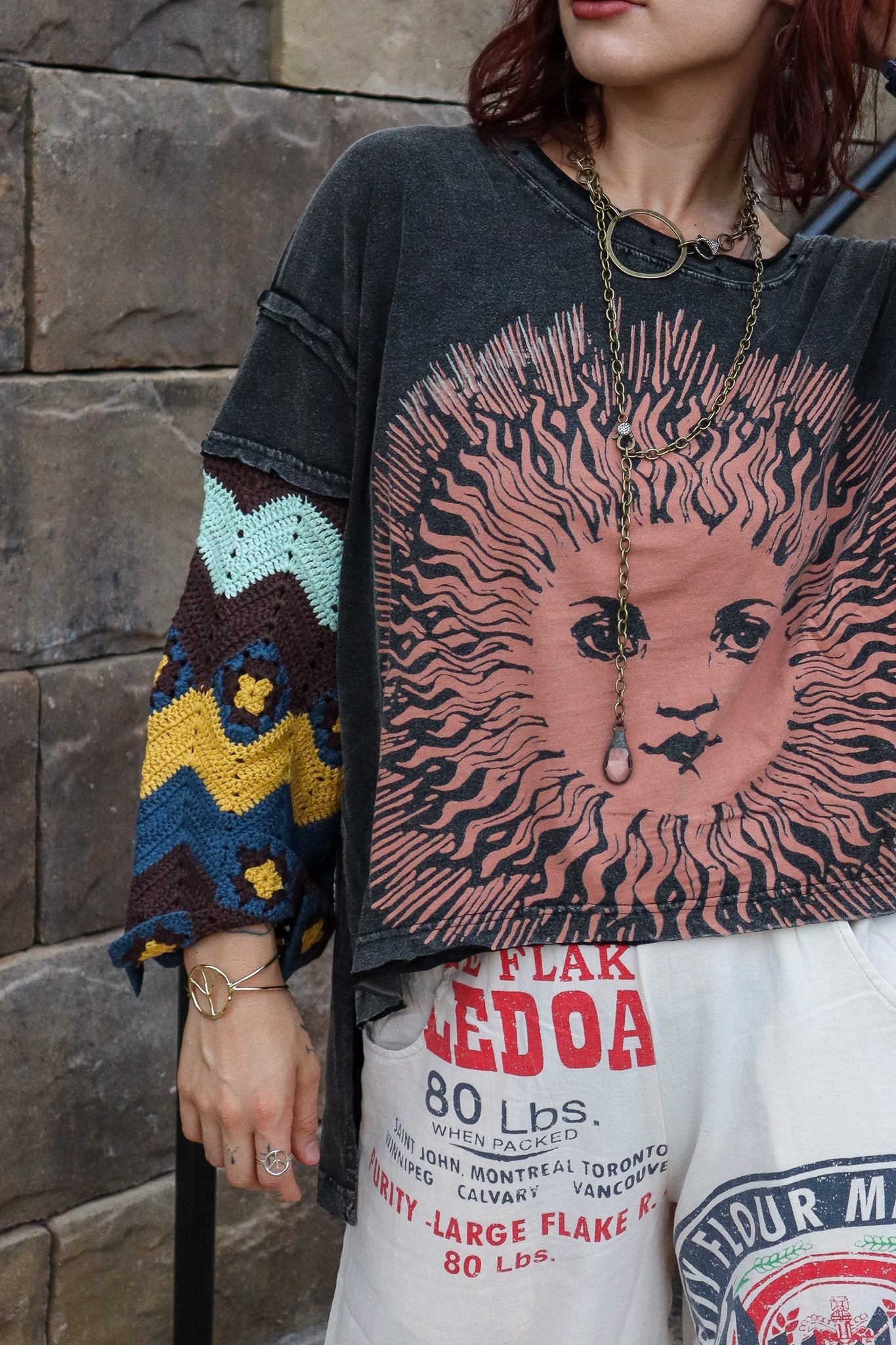 Peace Cuff Adjustable Handmade Bracelet in Silver & Gold - ivyandlavyboutique Anju Jewelry