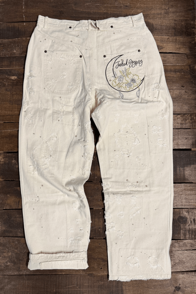 Peace & Love Jeans in Parchment - ivyandlavyboutique Jaded Gypsy
