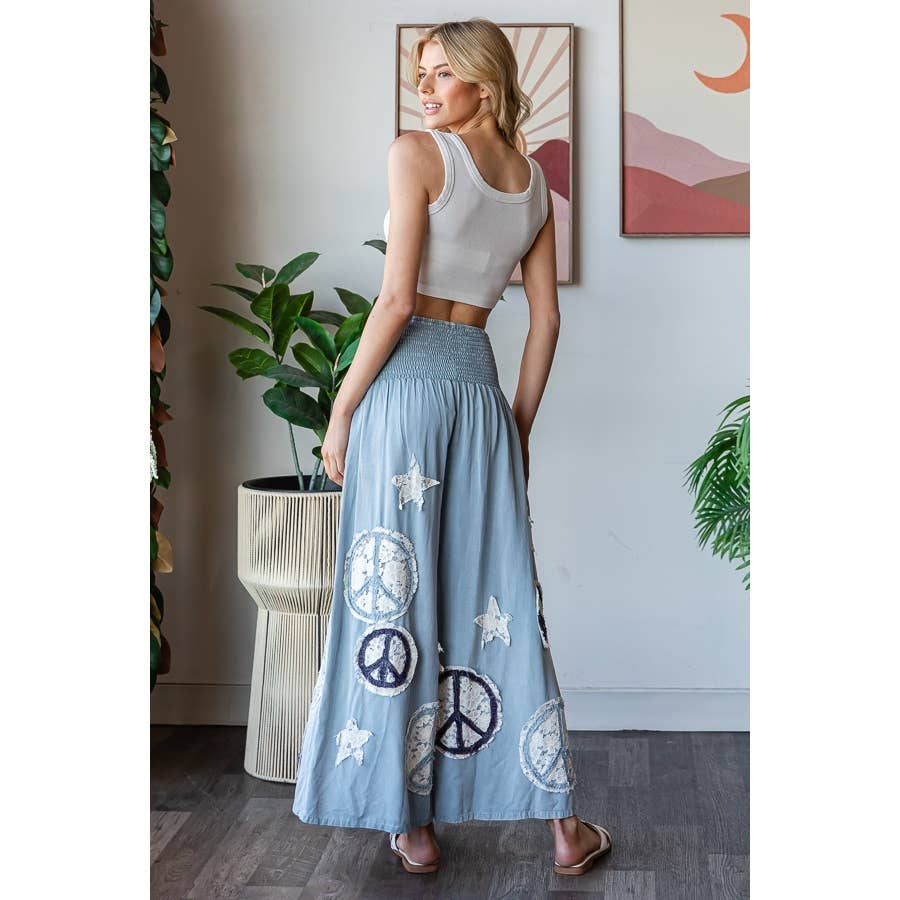 Peace & Star Patchwork Pant - ivyandlavyboutique Oli&Hali