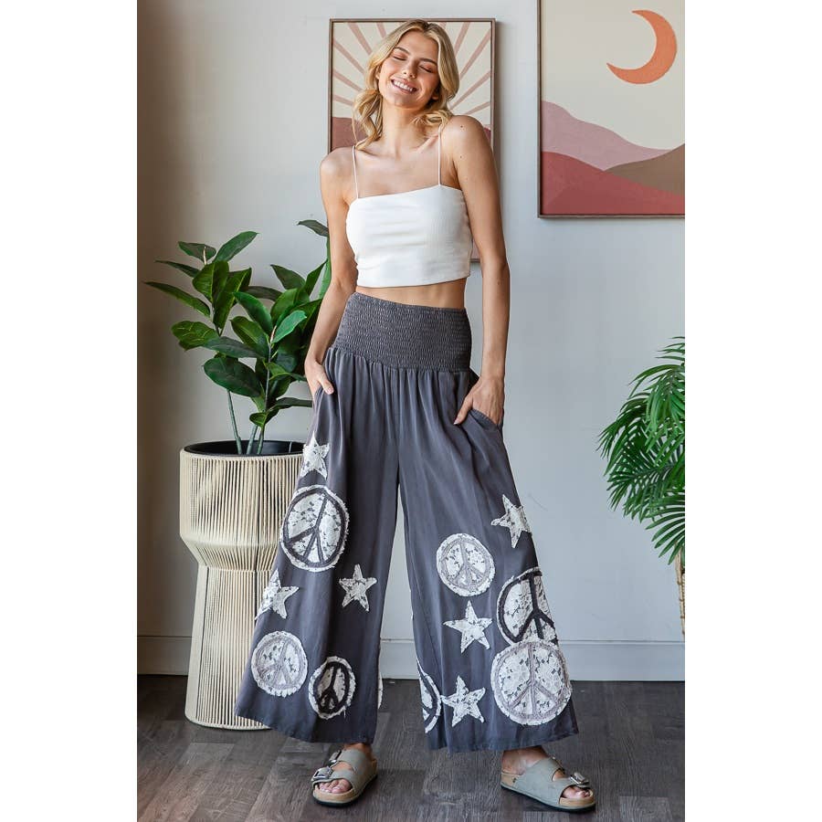Peace & Star Patchwork Pant - ivyandlavyboutique Oli&Hali