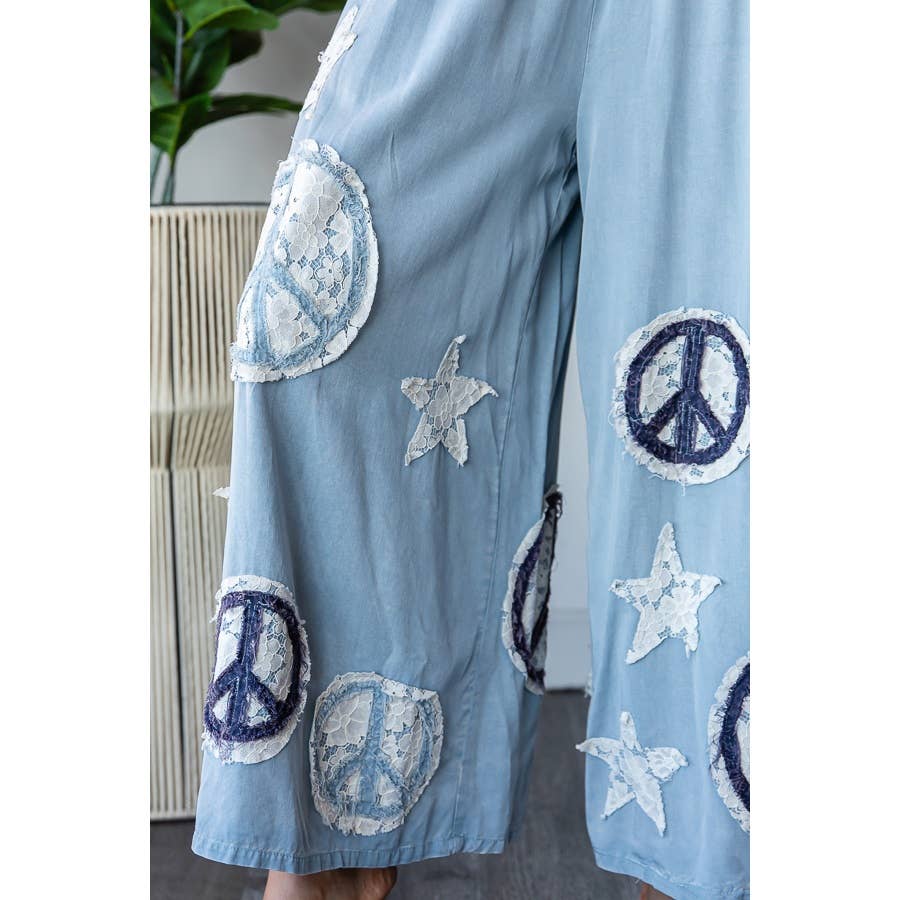 Peace & Star Patchwork Pant - ivyandlavyboutique Oli&Hali