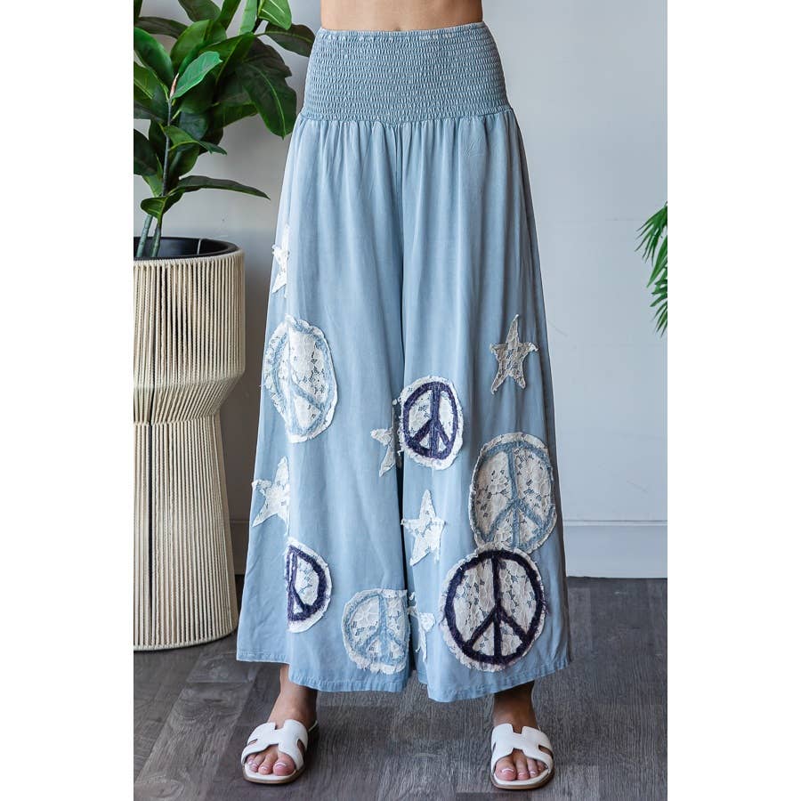 Peace & Star Patchwork Pant - ivyandlavyboutique Oli&Hali