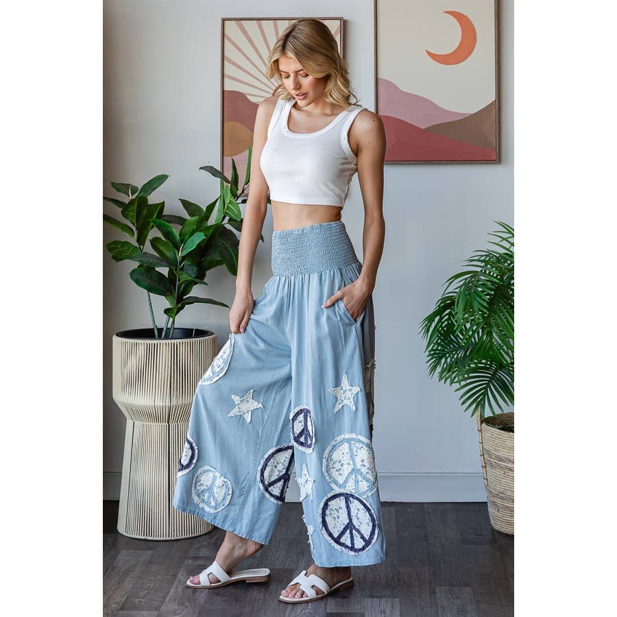 Peace & Star Patchwork Pant - ivyandlavyboutique Oli&Hali